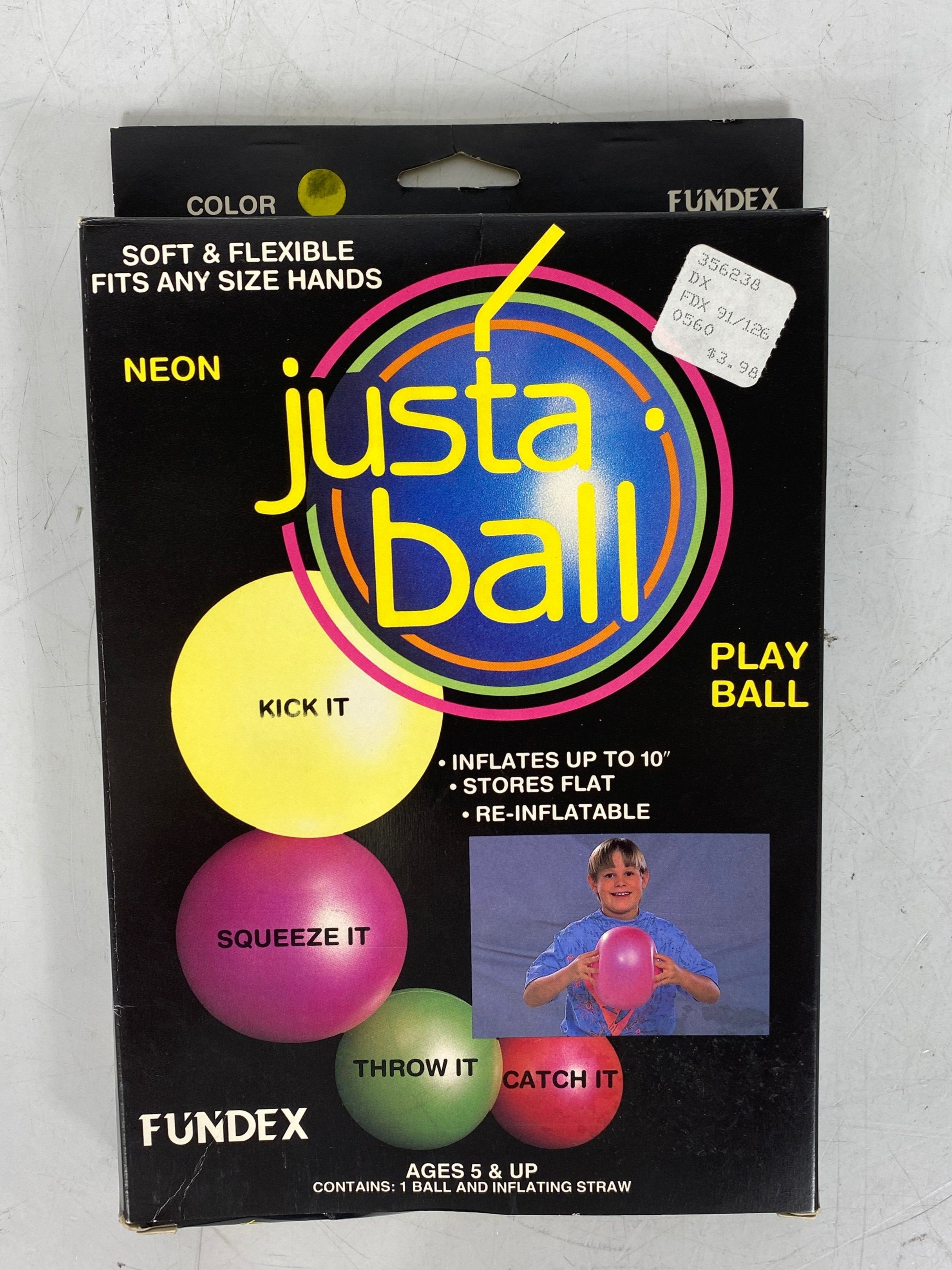 Vintage Fundex "Justa Ball" #0560 Neon Rubber Ball