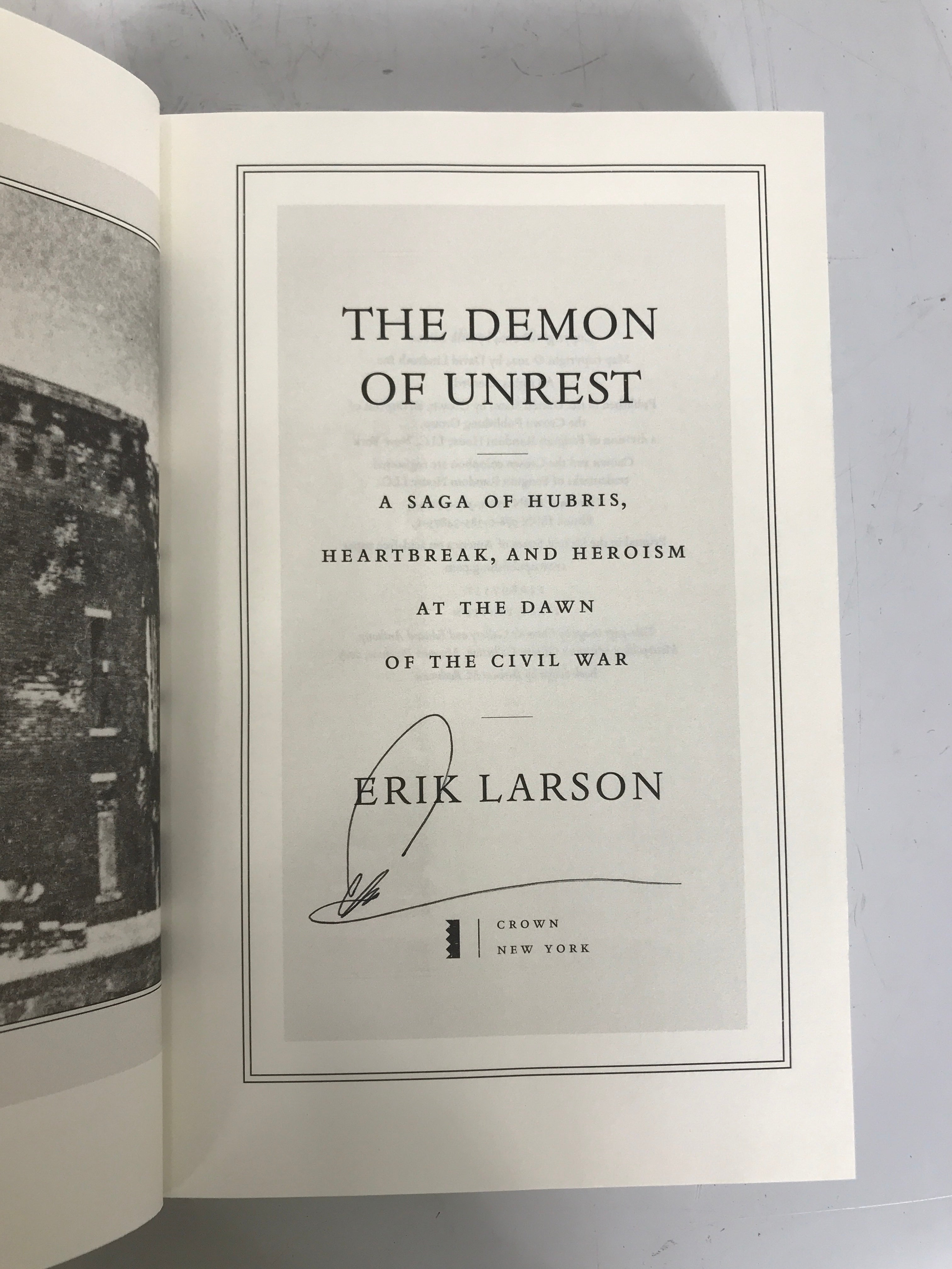 The Demon of Unrest Erik Larson 2024 Signed 1st Ed HC DJ