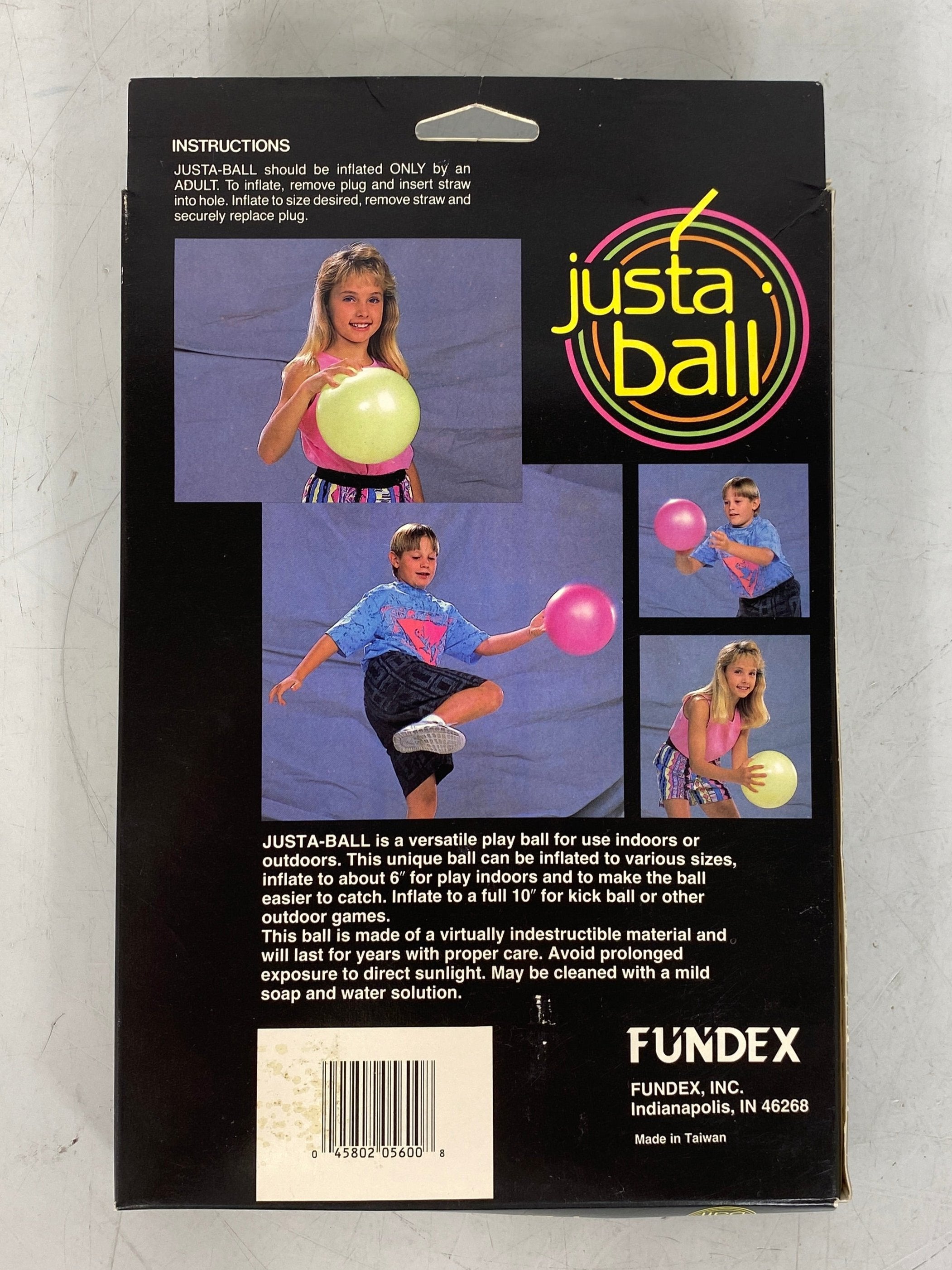 Vintage Fundex "Justa Ball" #0560 Neon Rubber Ball