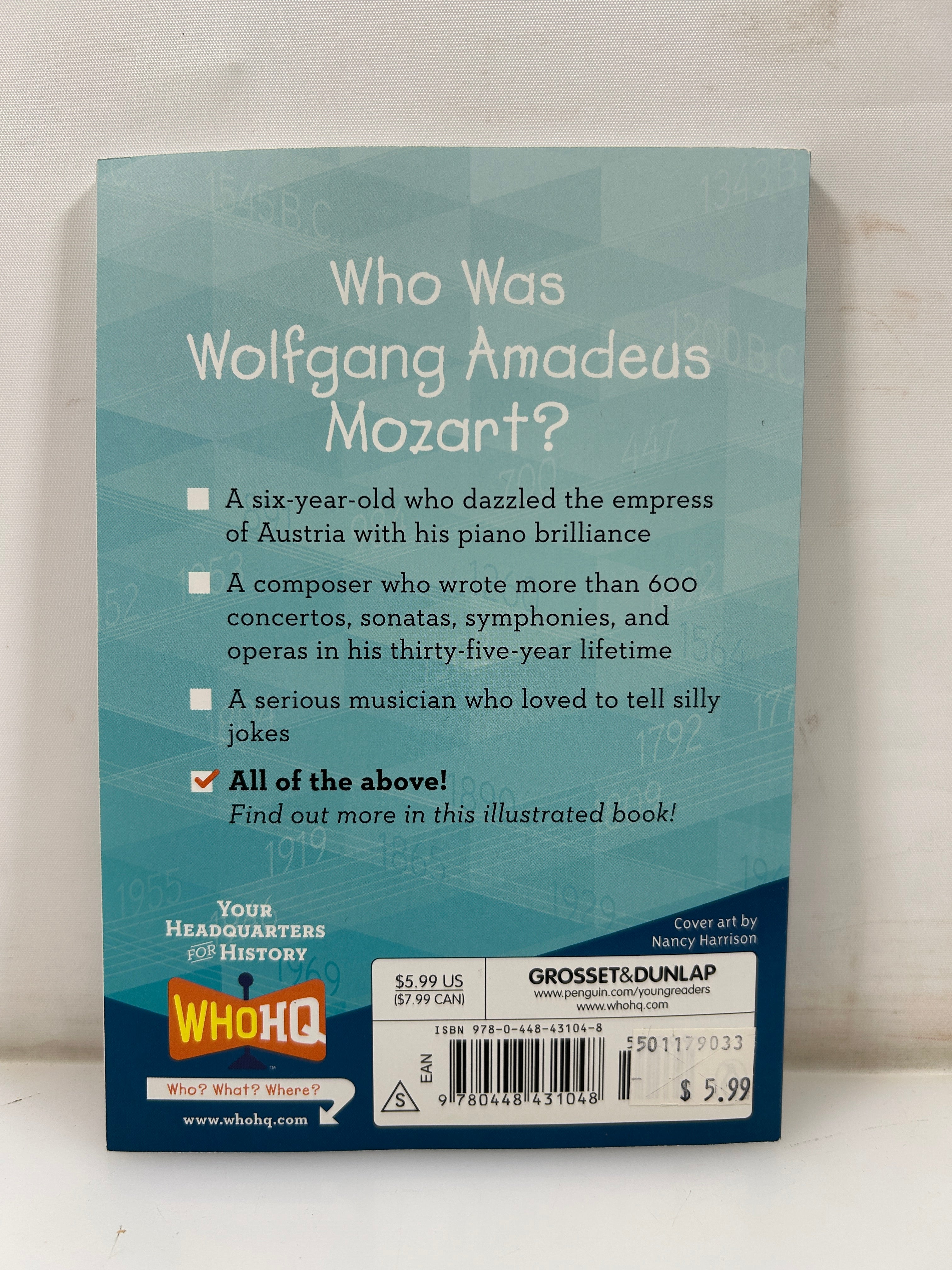 Who Was Wolfgang Amadeus Mozart? Paperback by Yona Zeldis McDonough