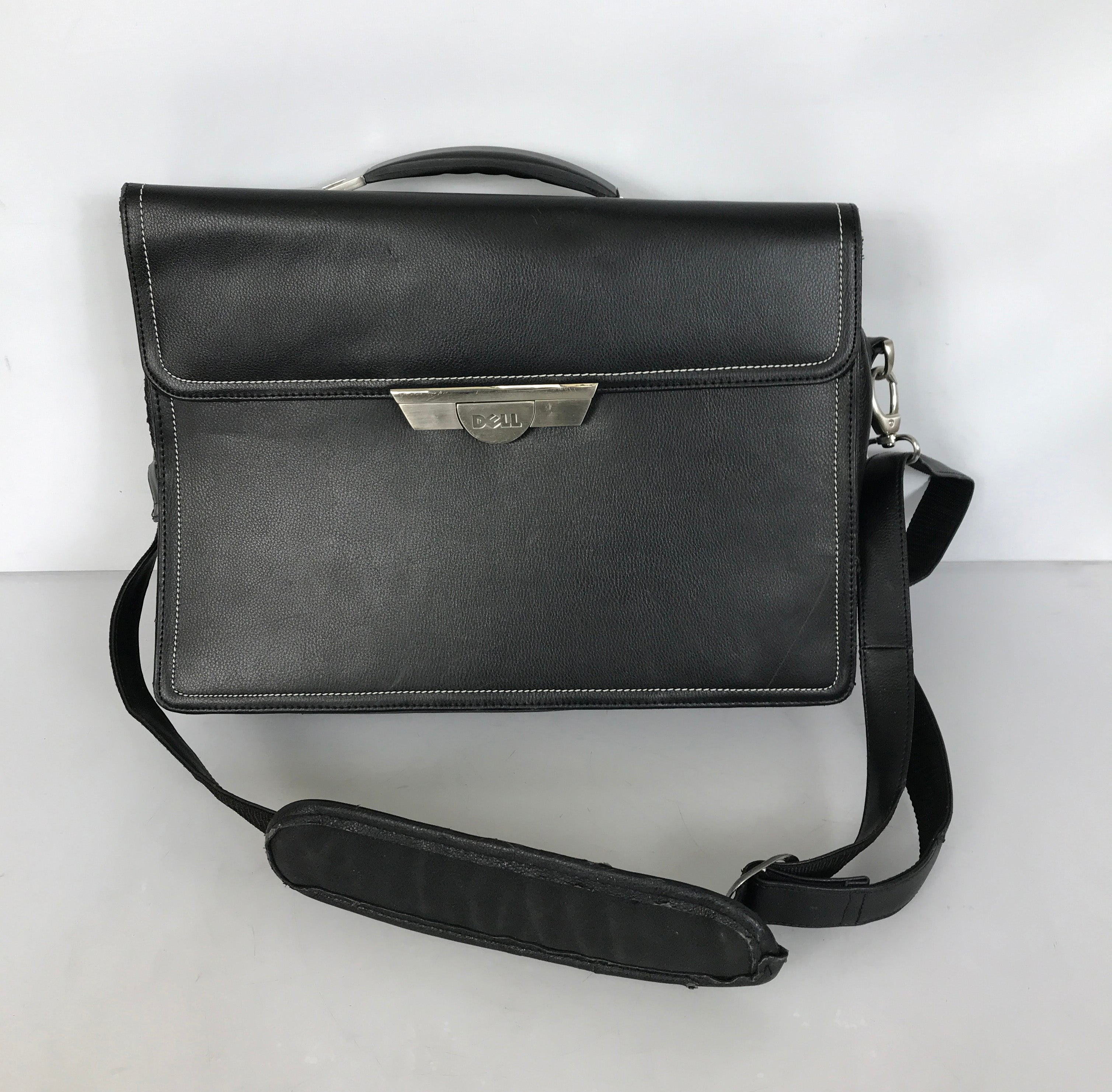 Dell Black Faux Leather Enveloped Laptop Bag