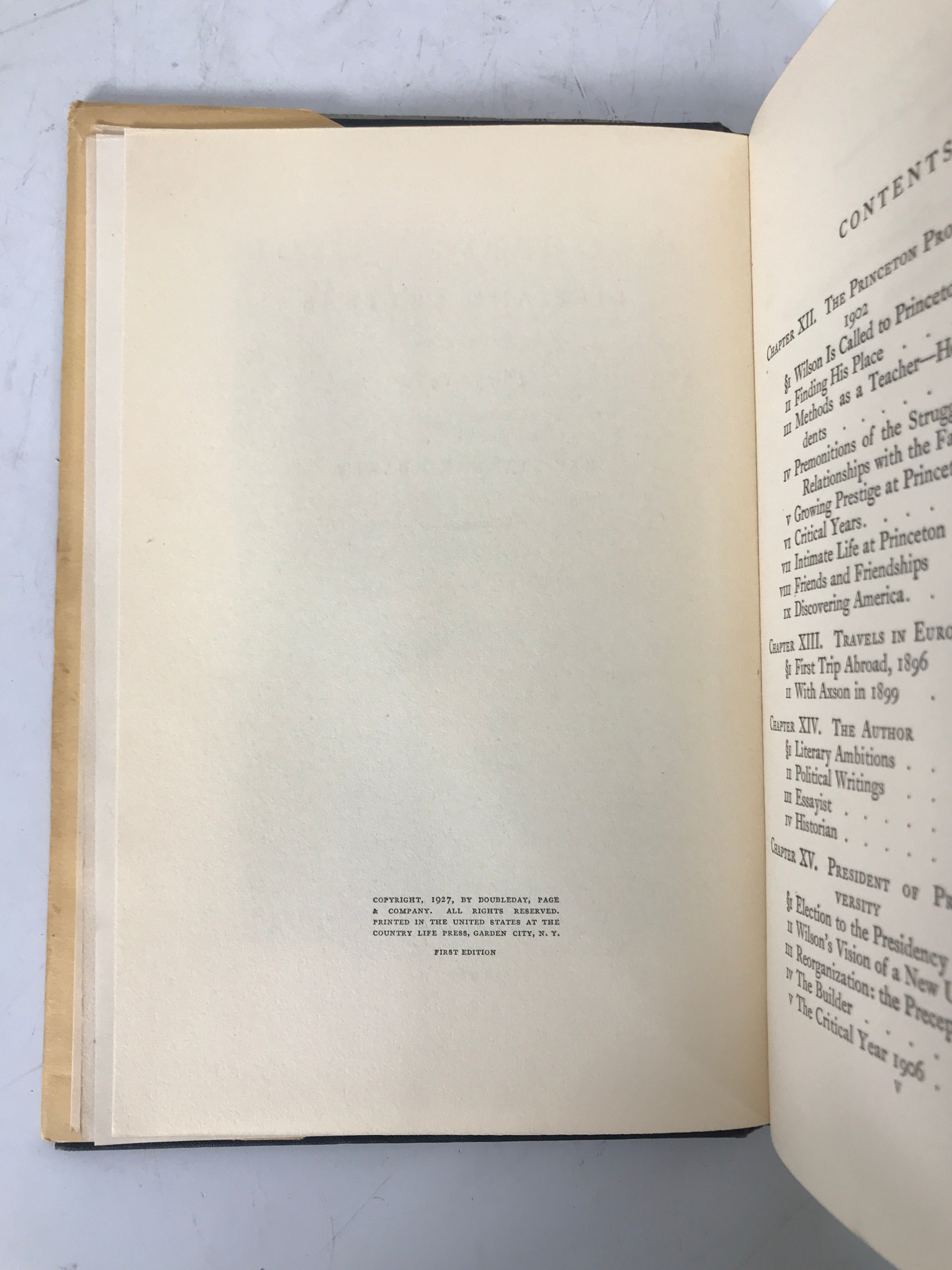 2 Vols: Woodrow Wilson Life & Letters Baker 1927 1st Ed HCDJ