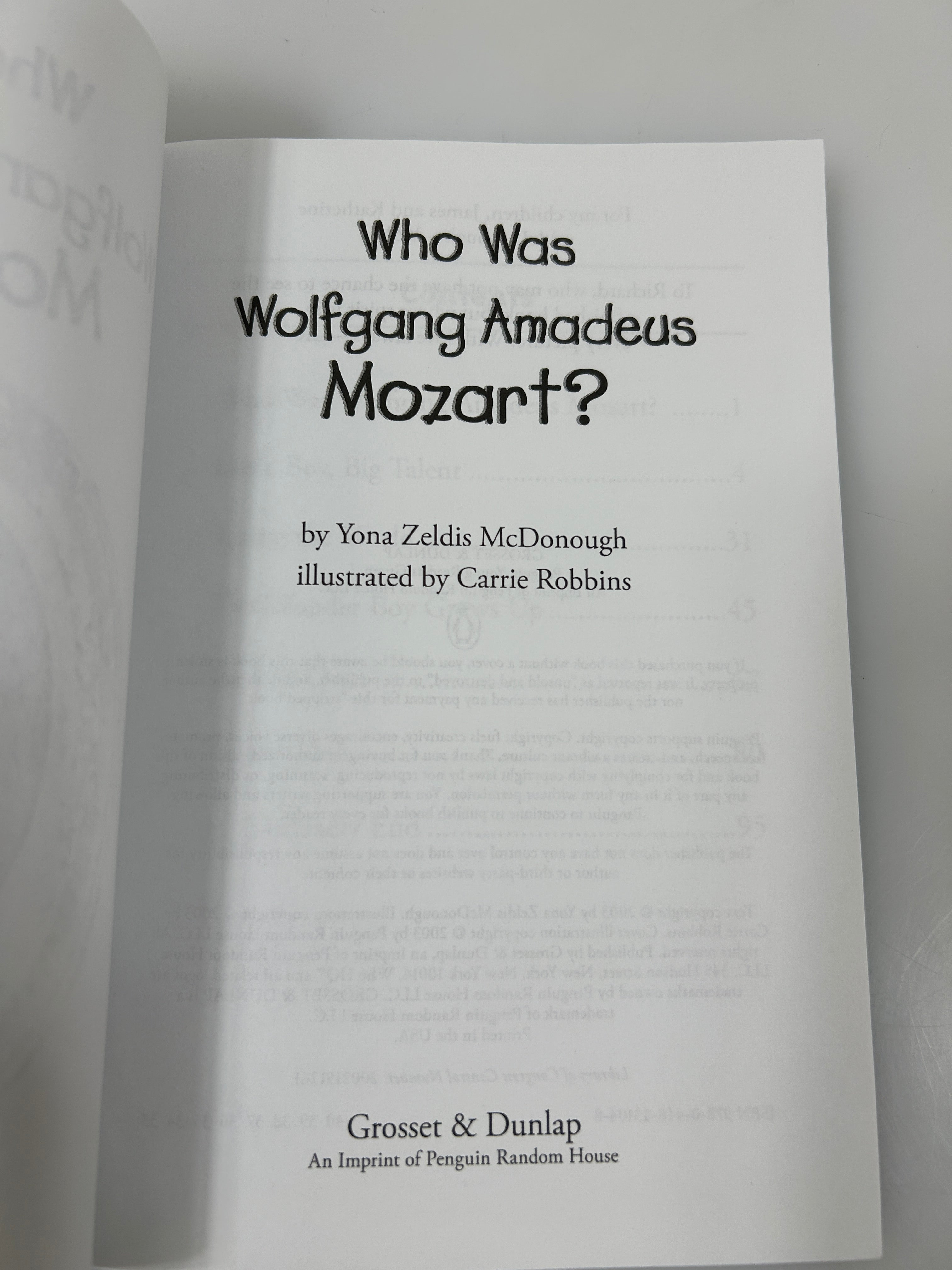 Who Was Wolfgang Amadeus Mozart? Paperback by Yona Zeldis McDonough