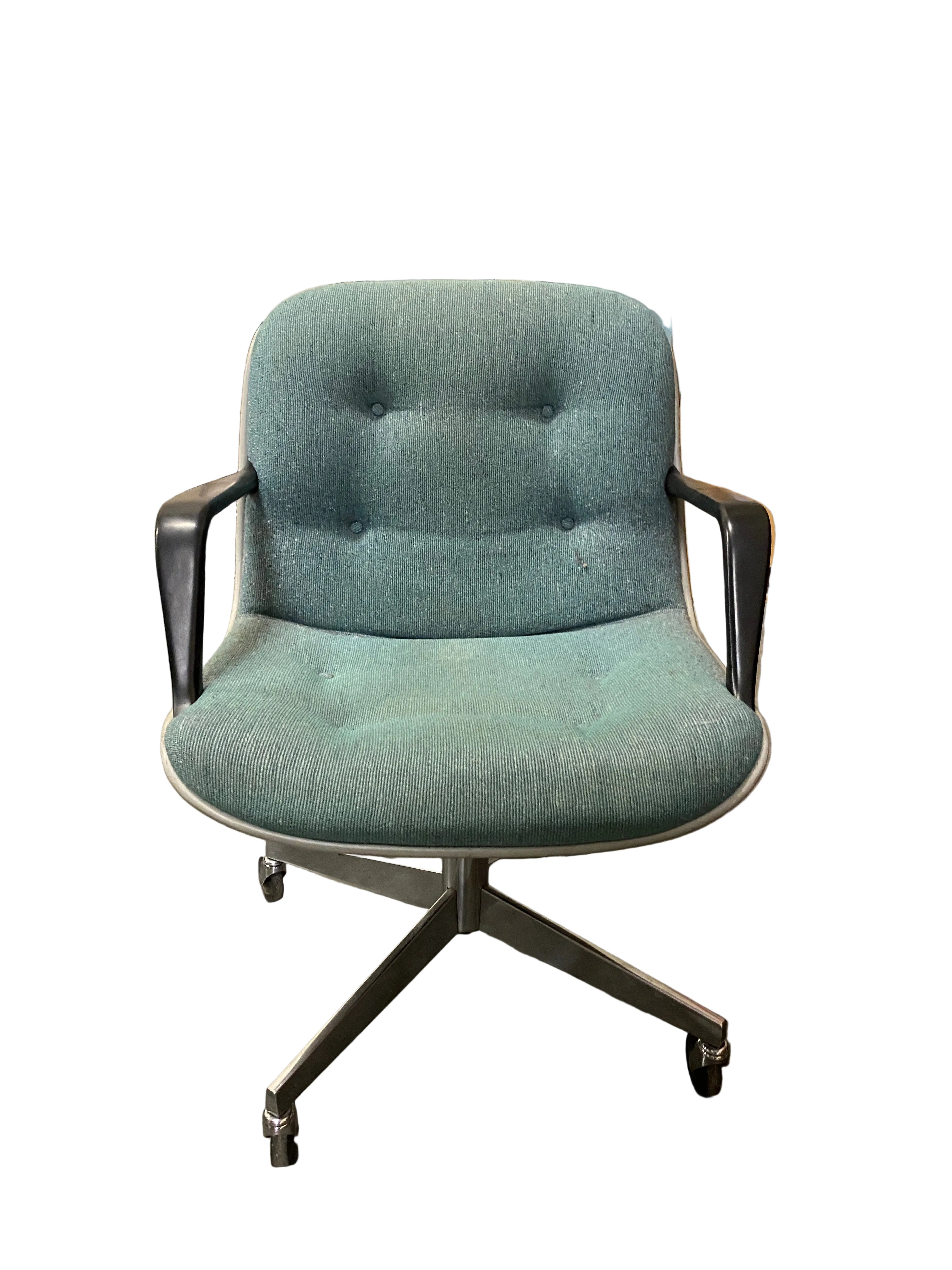 Steelcase #451312M Mint Grey Upholstered Office Chair
