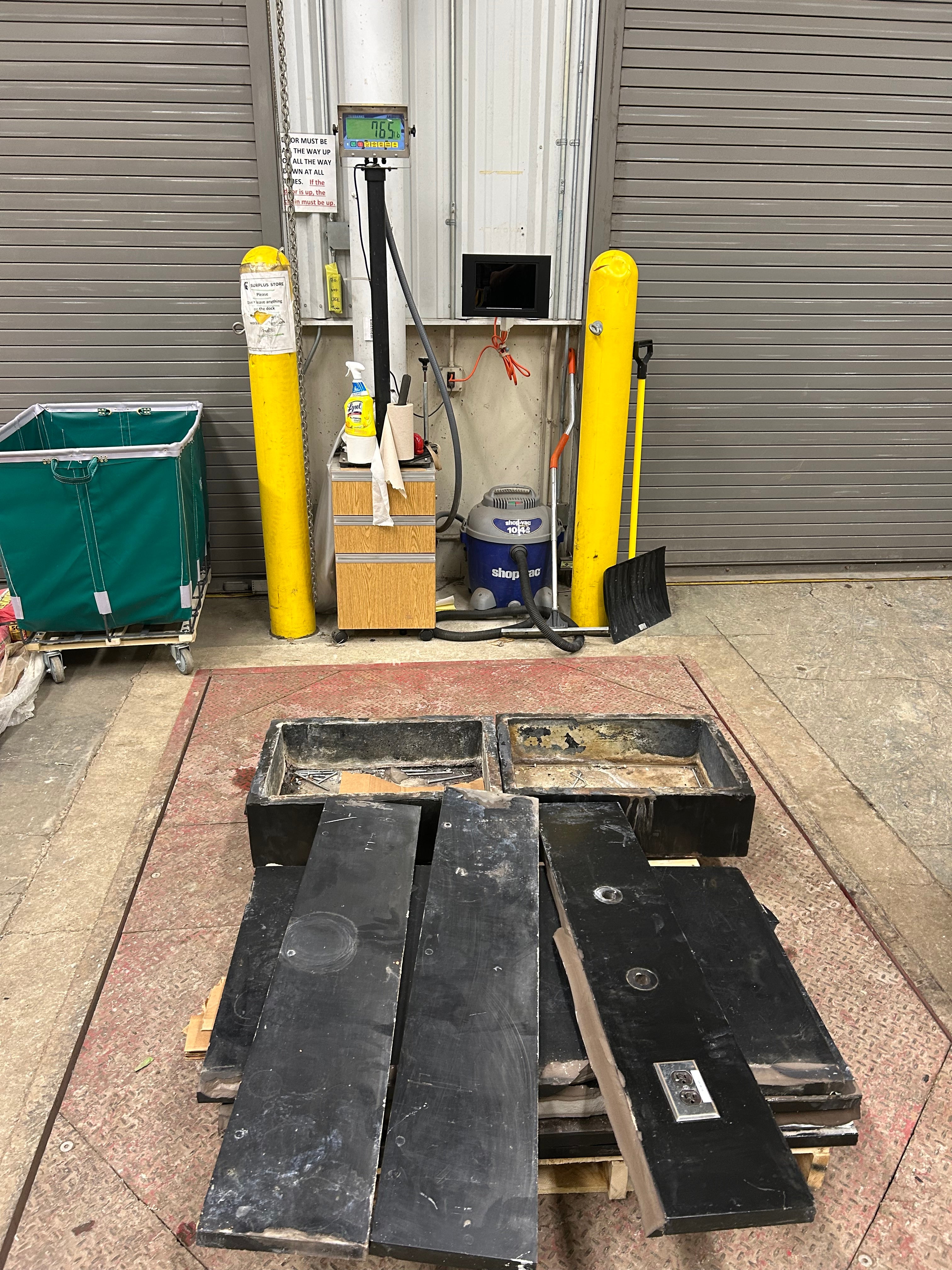 Pallet of soapstone countertops