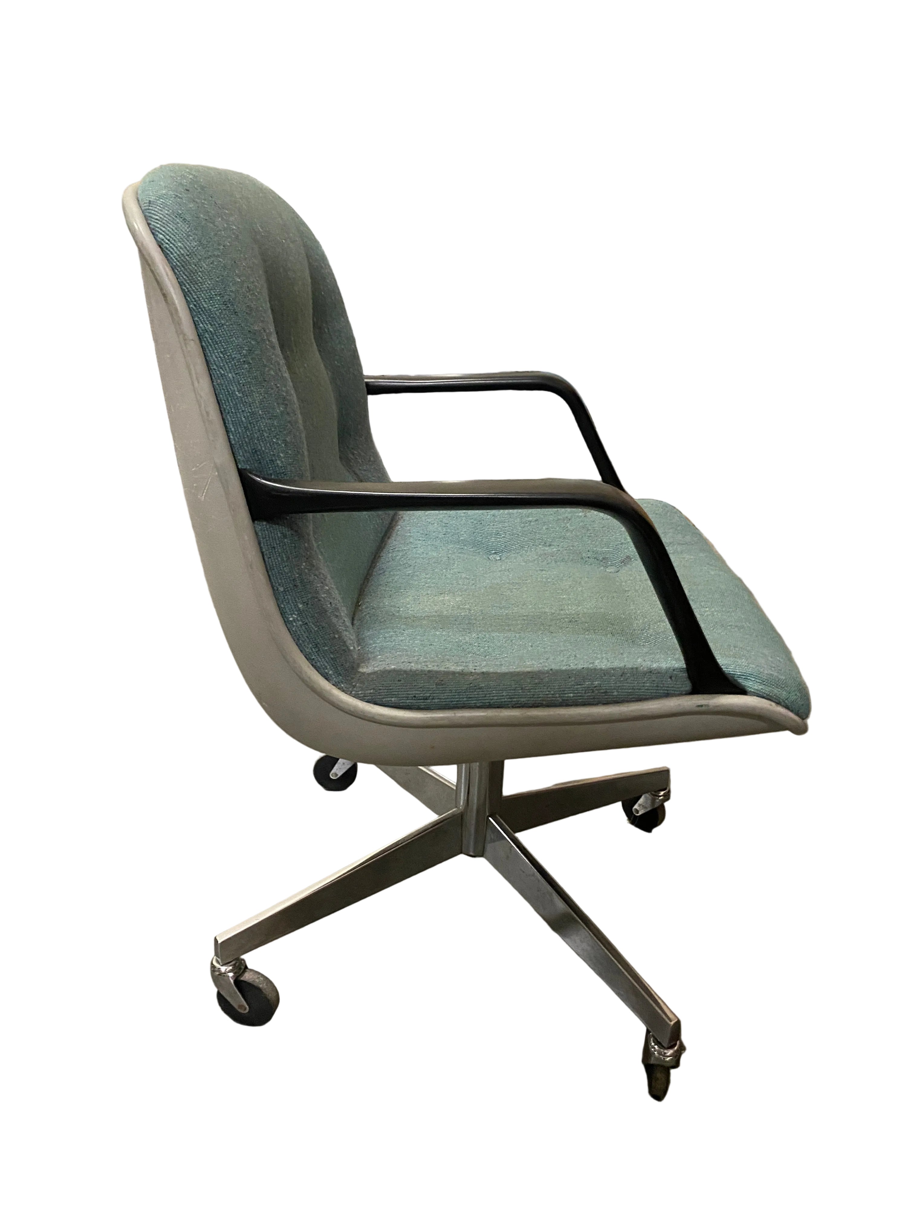 Steelcase #451312M Mint Grey Upholstered Office Chair