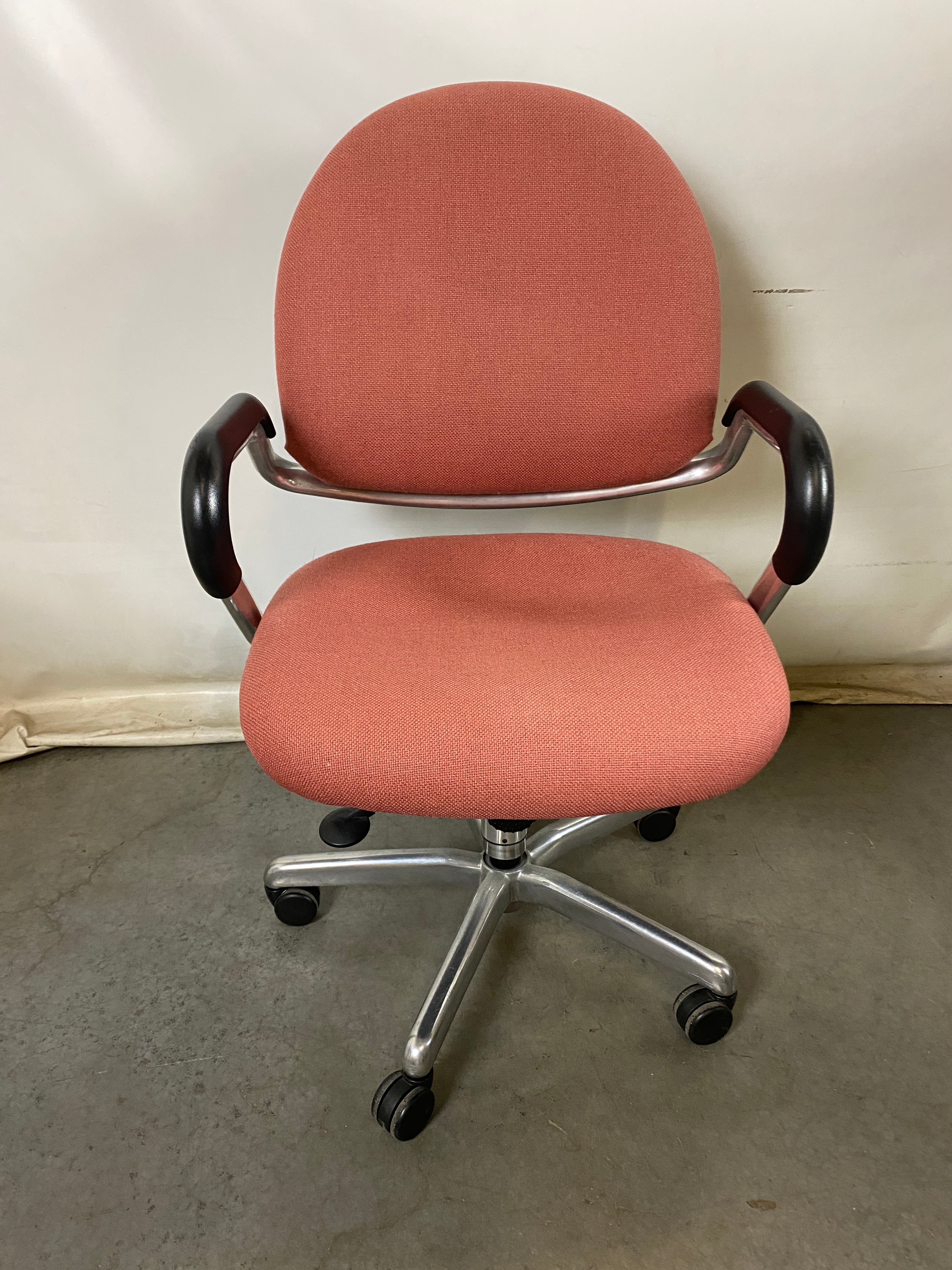 Allsteel Adjustable Steel Frame Office Chair with Upholstered Seat