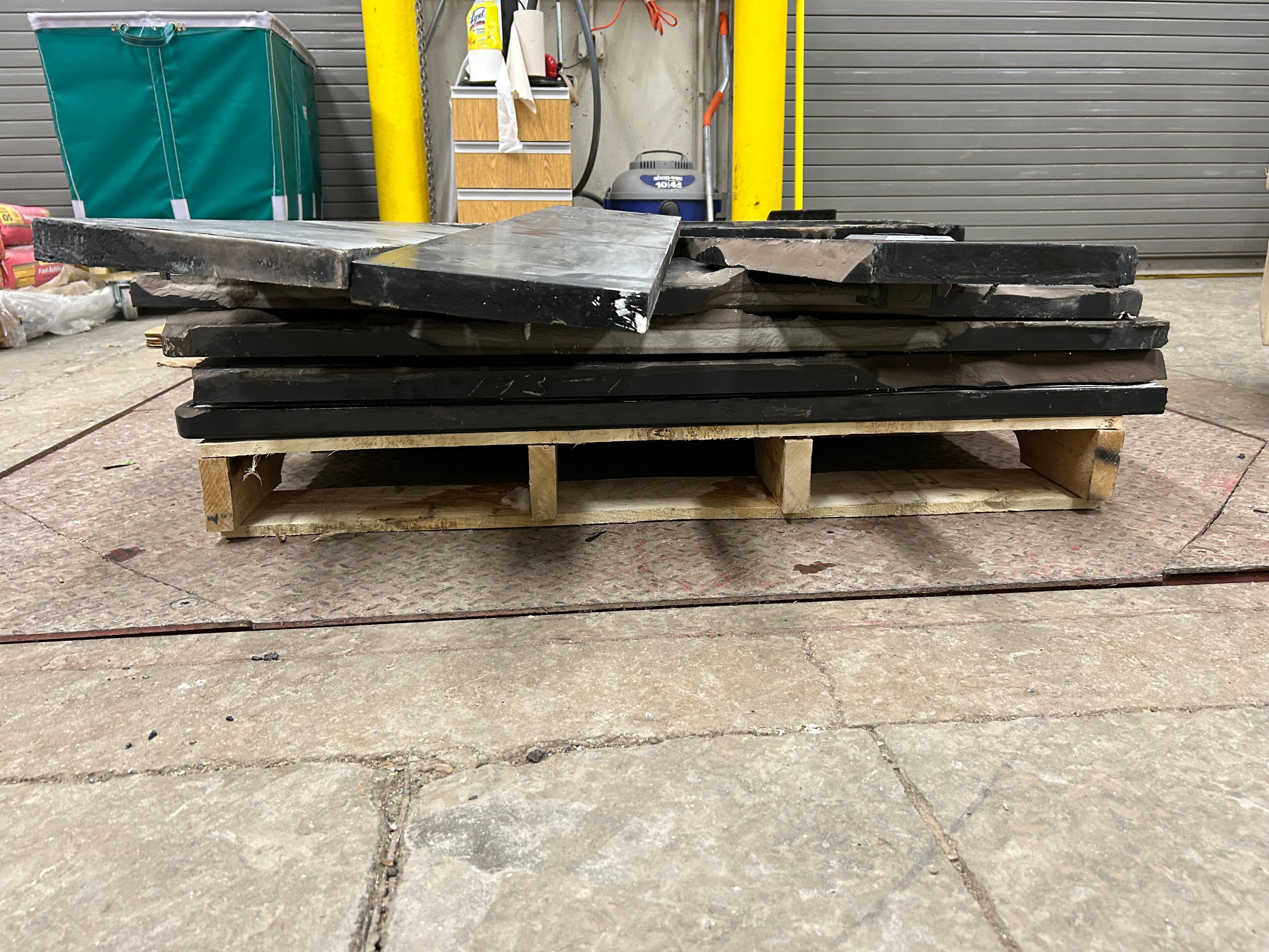 Pallet of soapstone countertops