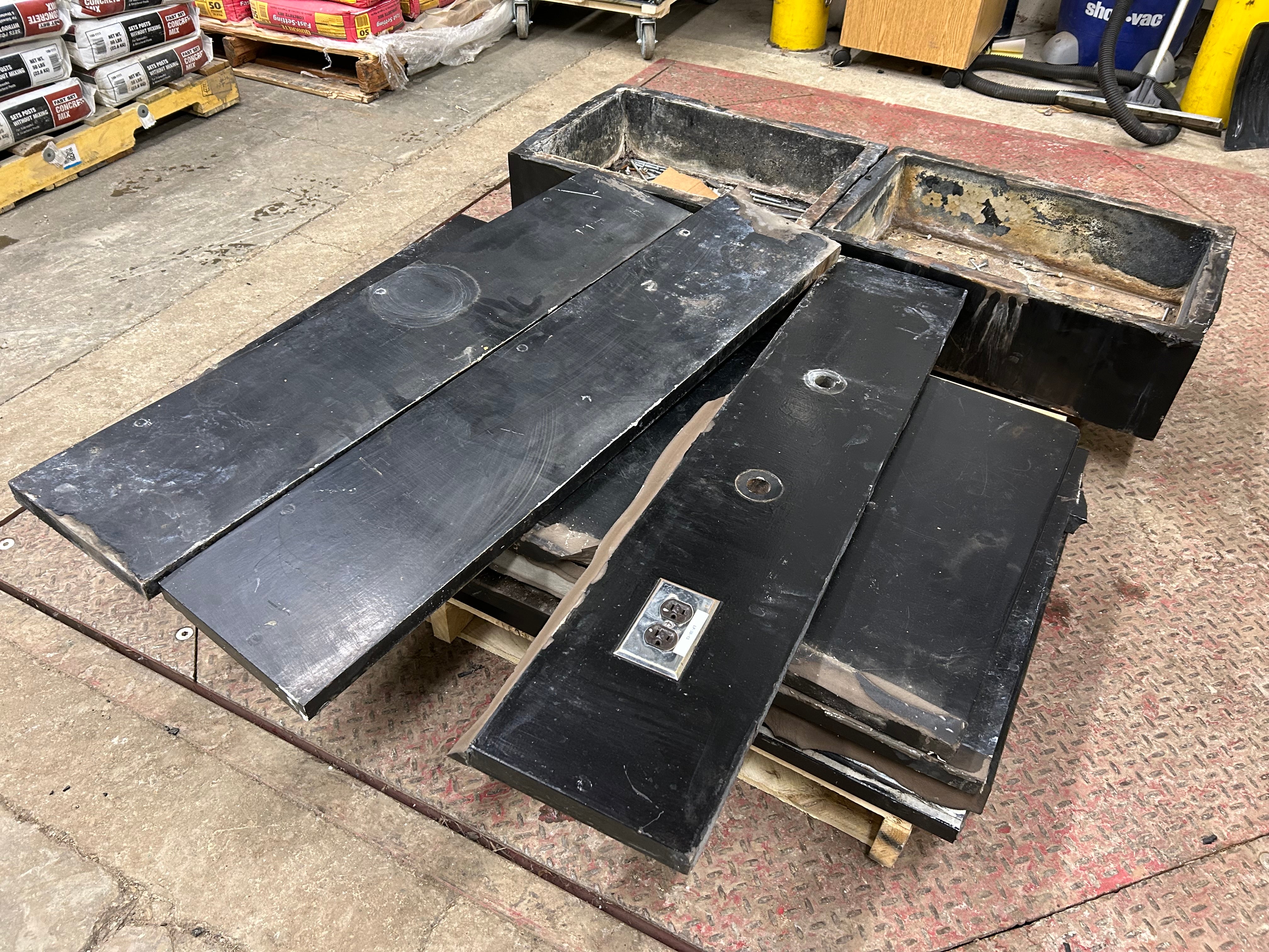 Pallet of soapstone countertops