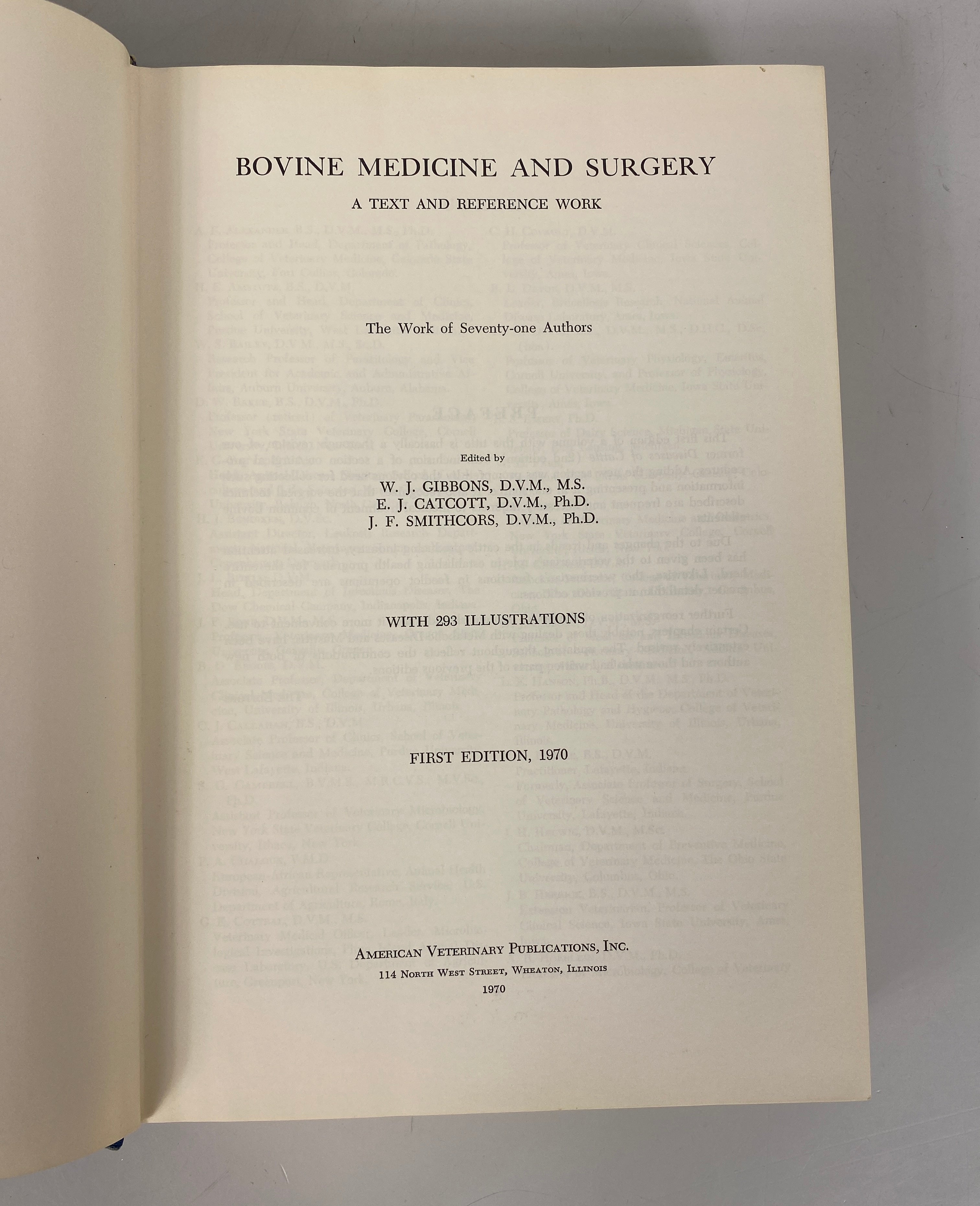 Lot of 3 Modern Veterinary Series: Bovine Medicine/Progress in Cattle & Sheep HC