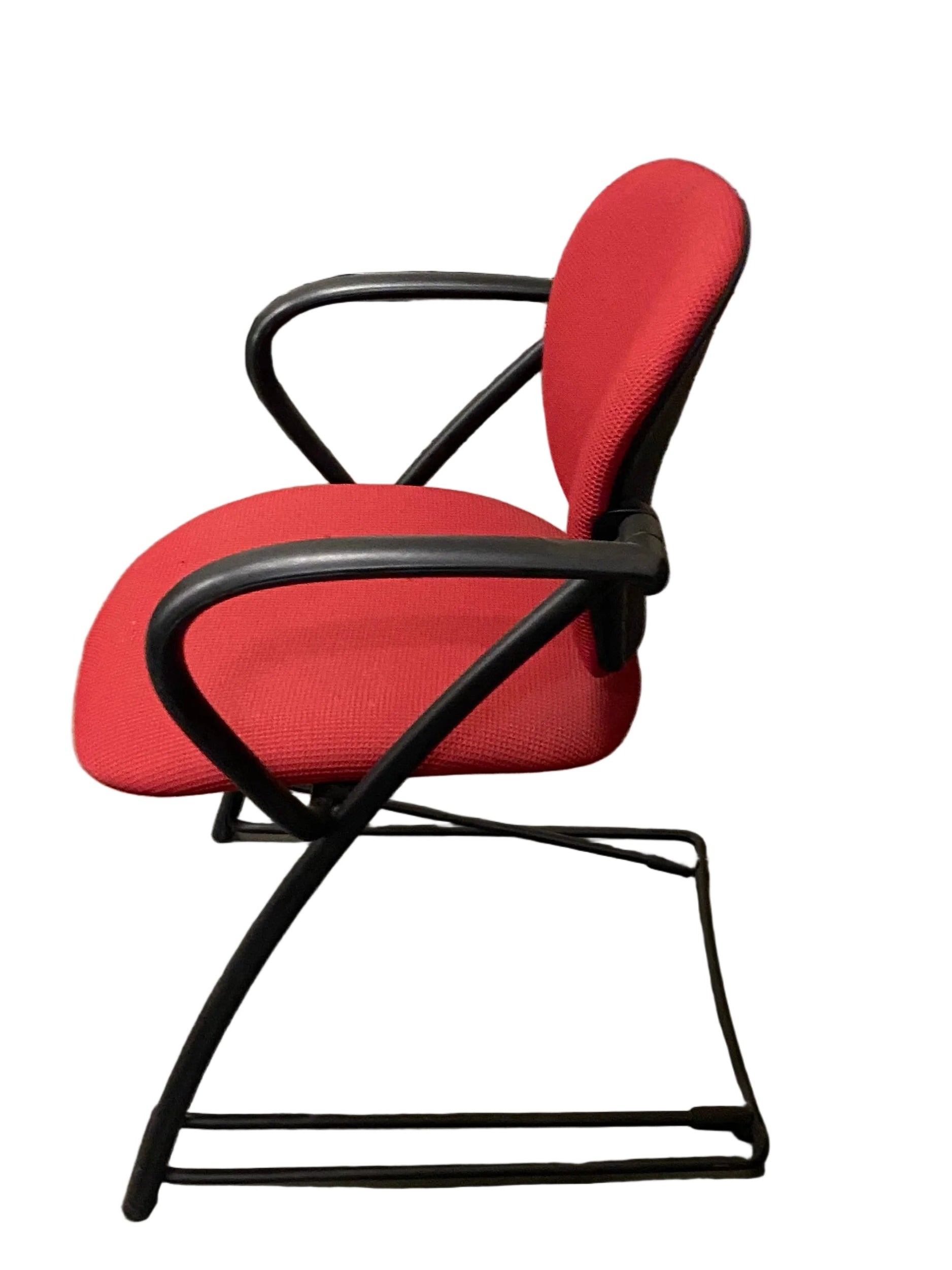 Red Waiting Chair With Adjustable Back