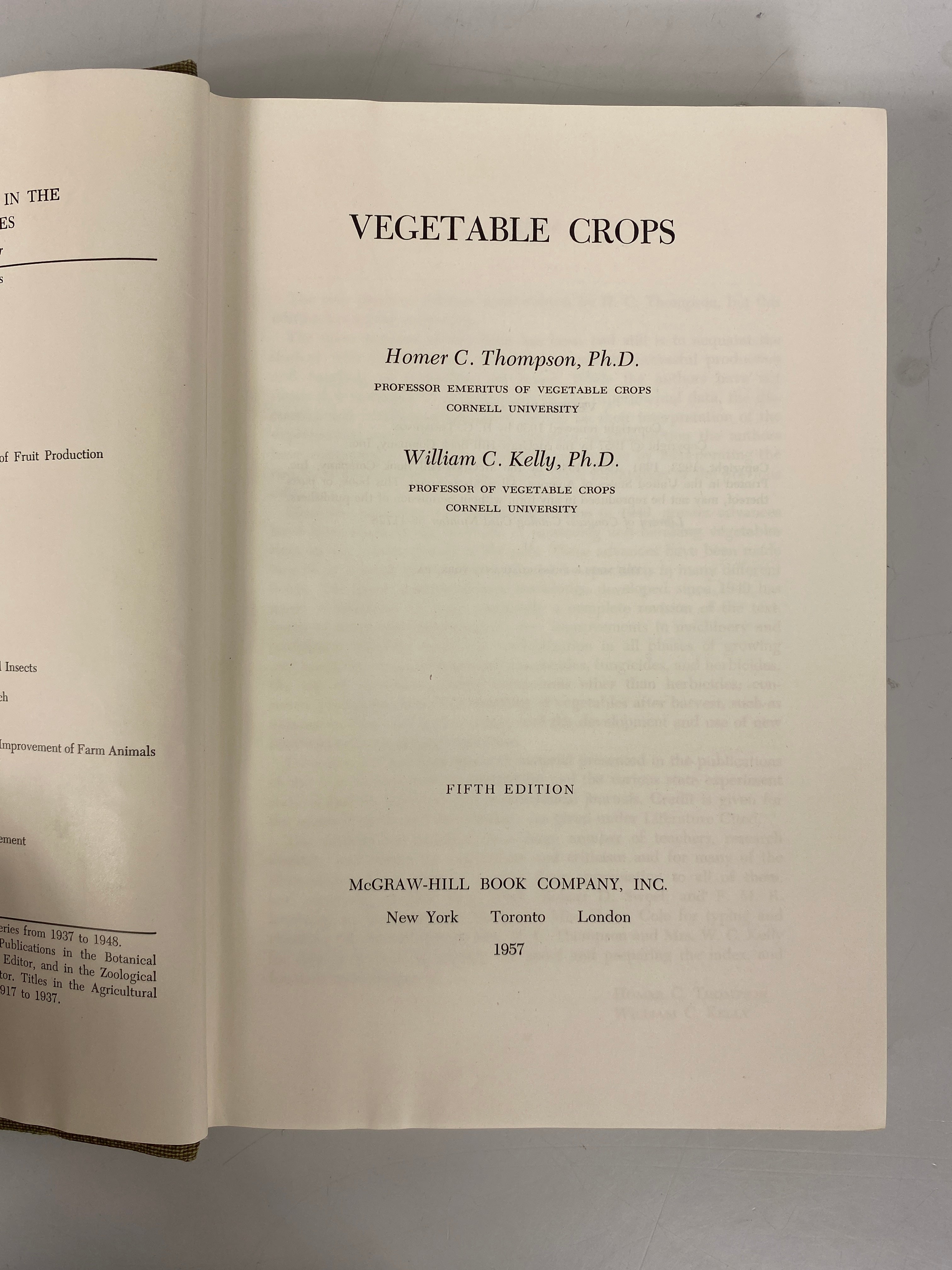 Lot of 2: Plant Pathology/Vegetable Crops 1950-59 McGraw-Hill HC