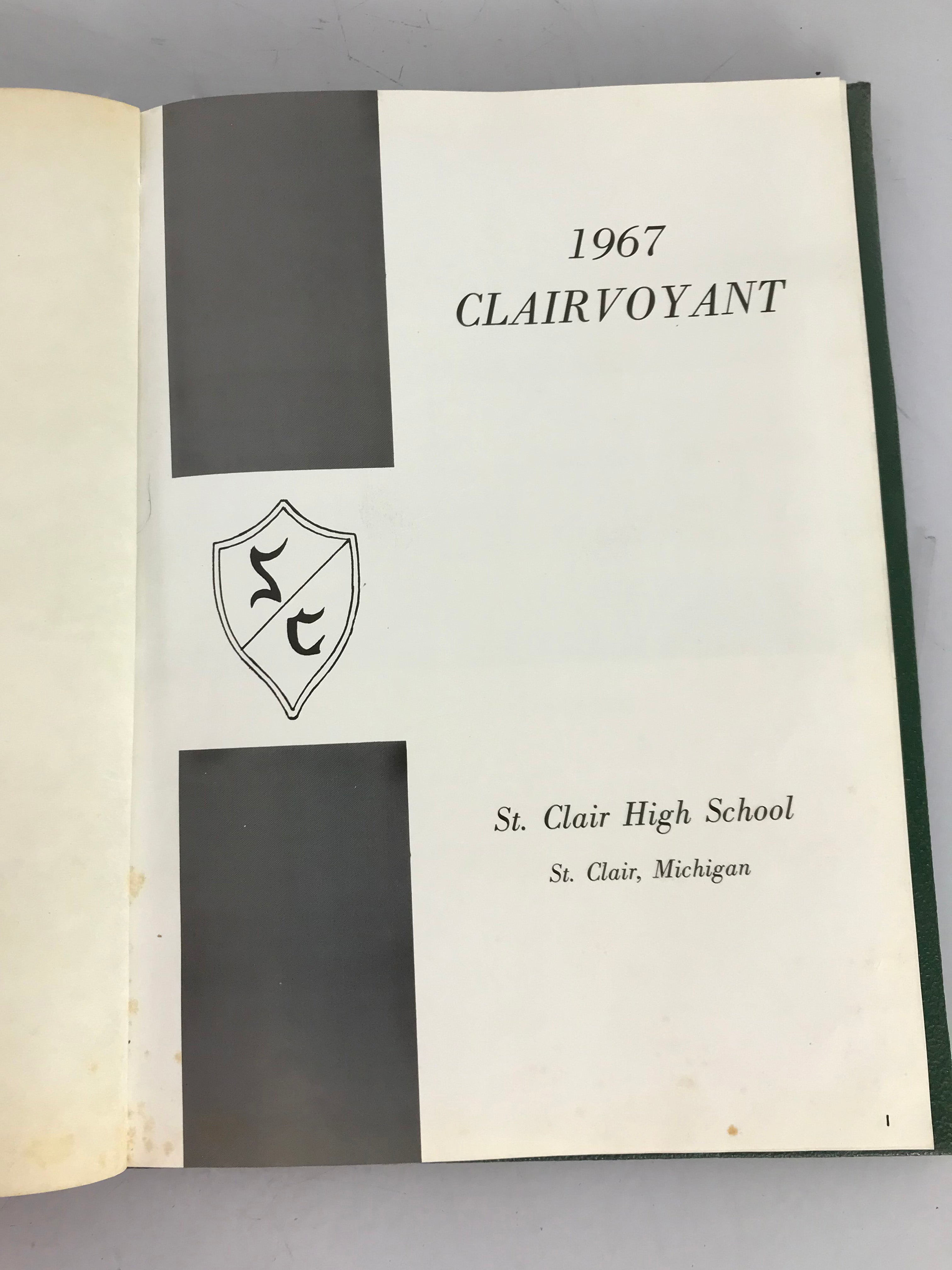 1967 Clairvoyant St. Clair Michigan High School Yearbook