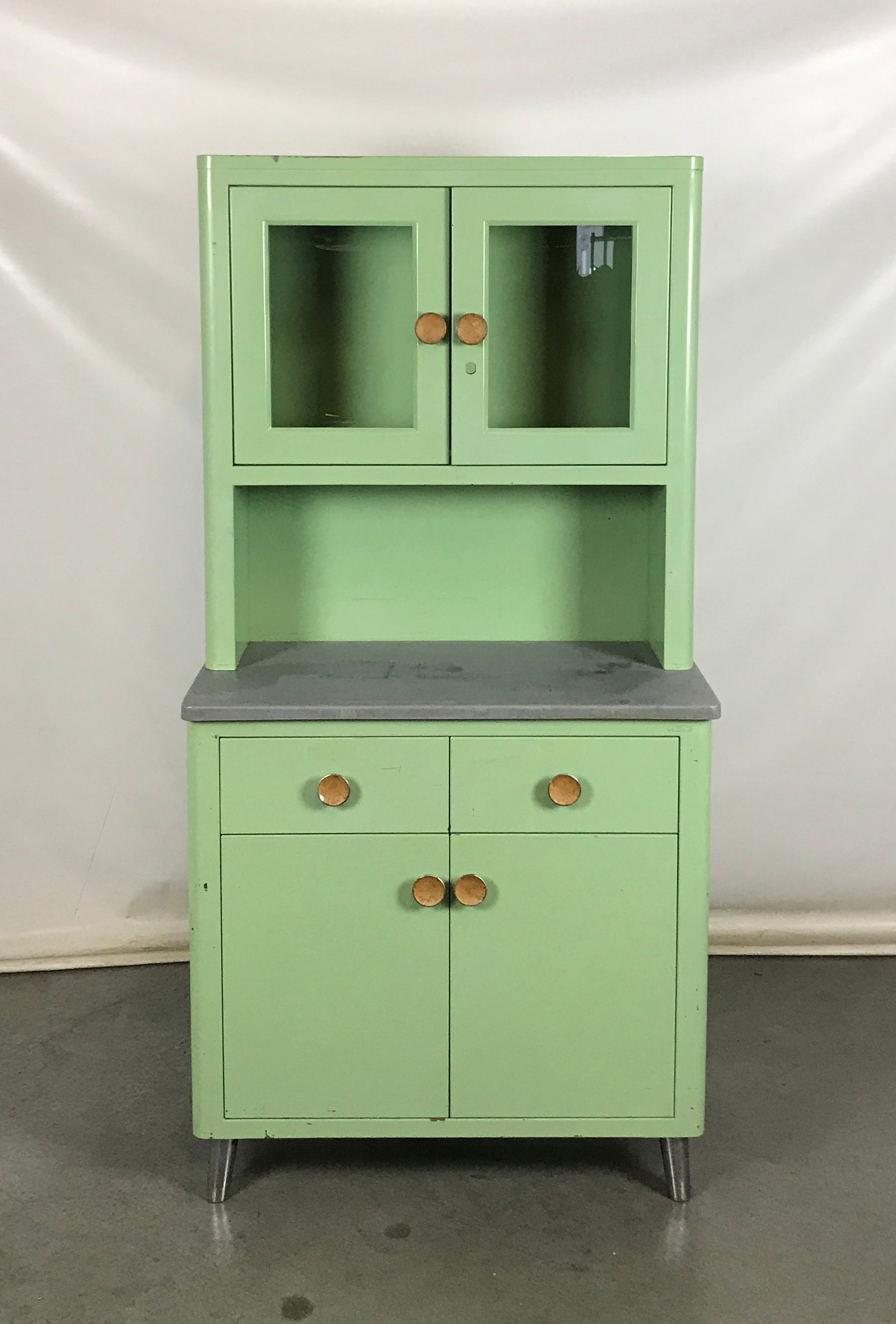 Mid Century Modern Mint Green Medical Cabinet
