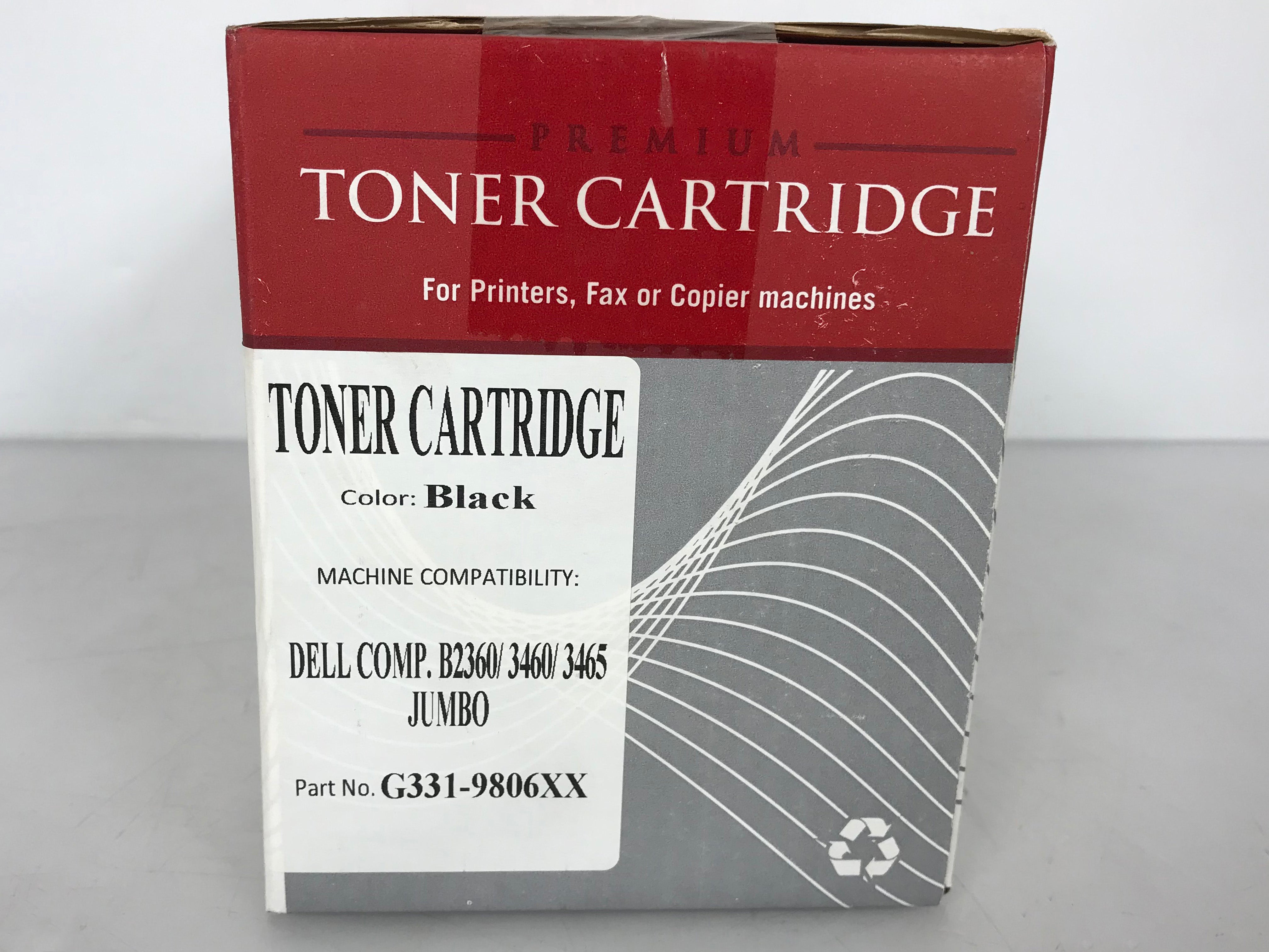 Generic Replacement Black Toner Cartridge for Dell Comp. B2360/3460/3465 Jumbo