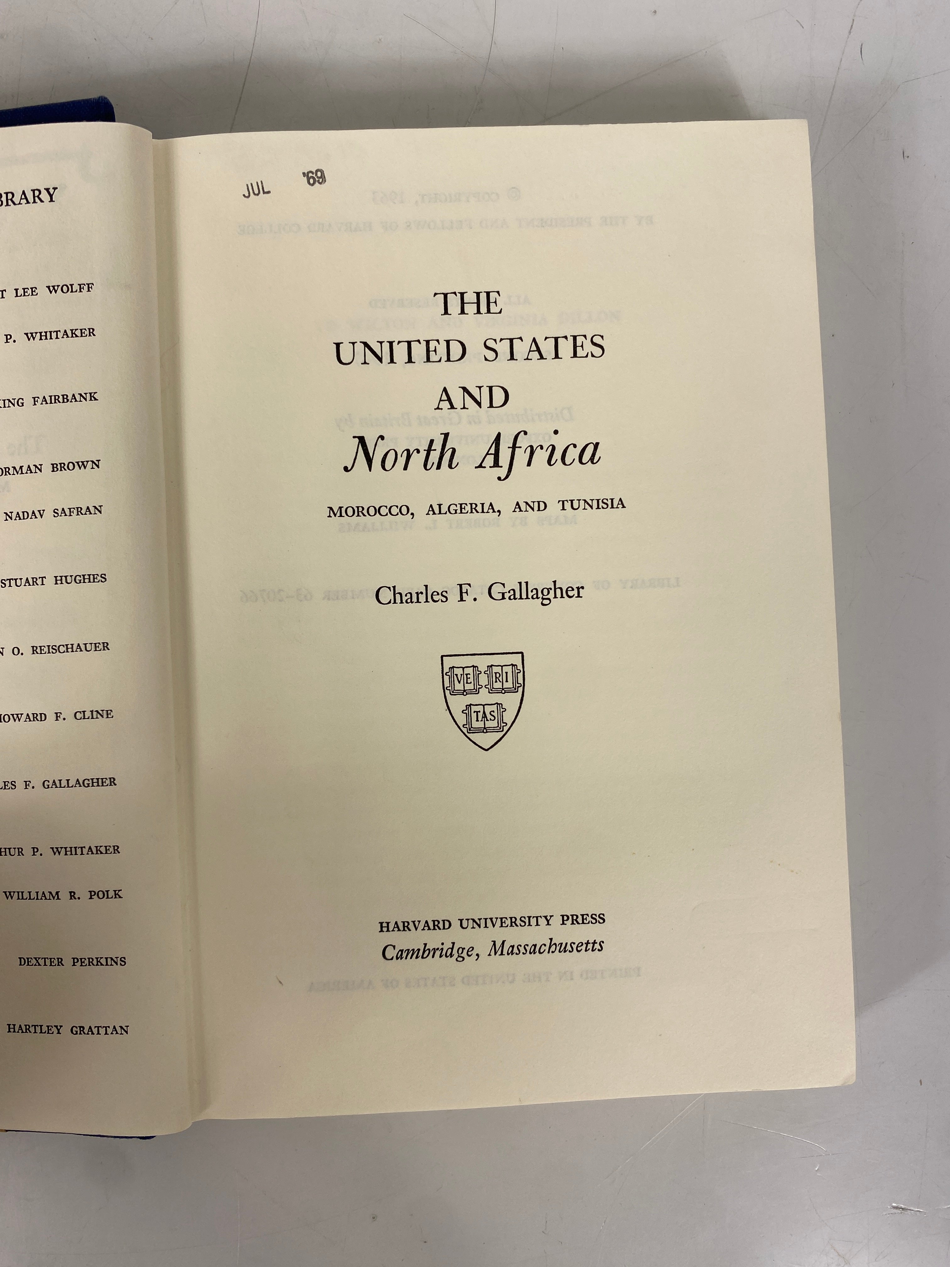 2 Vols: The U.S. & North Africa/French North Africa 1967 Ex-Library HC