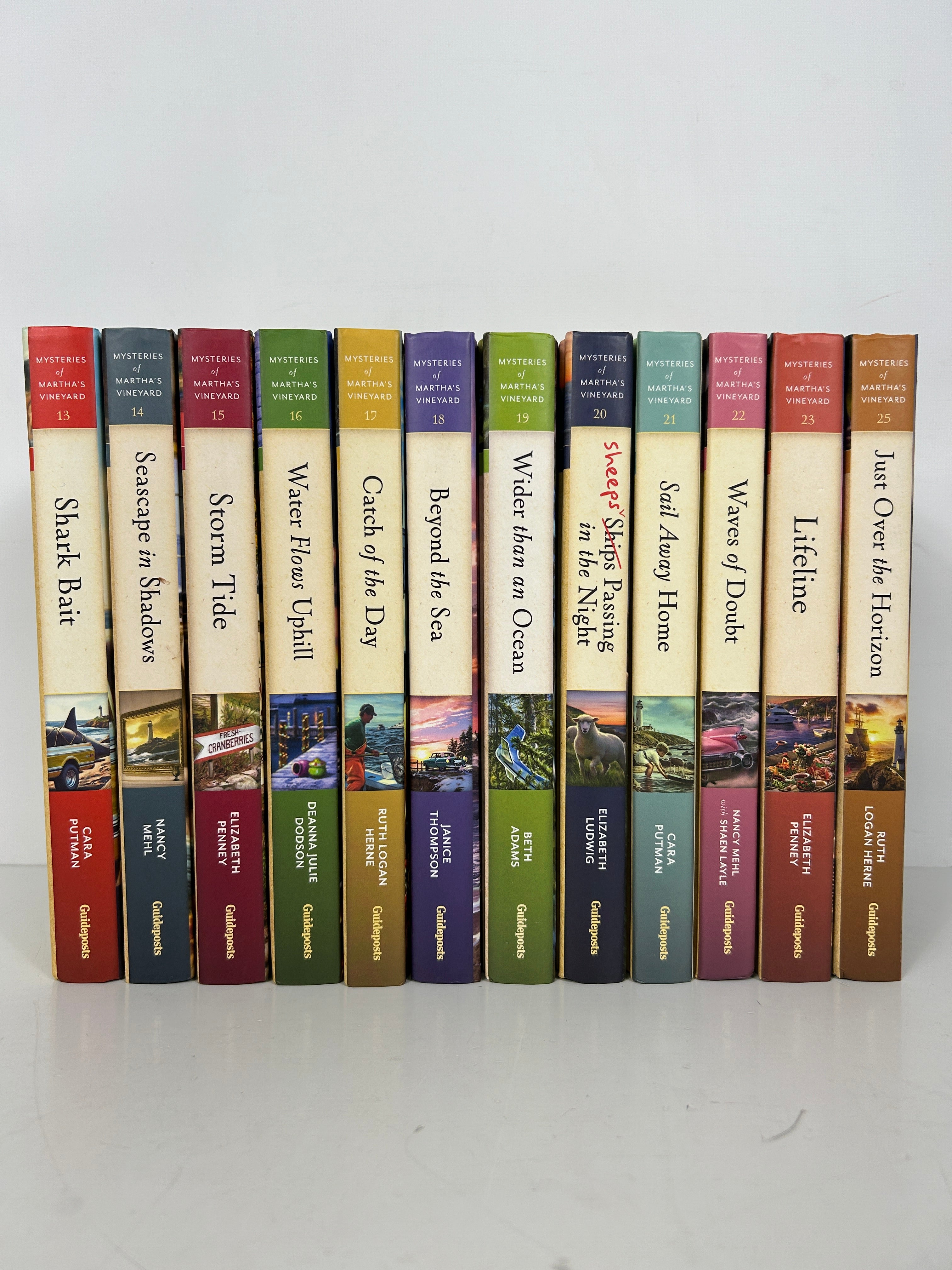 Lot of 12 (#13-23 & 25) Mysteries of Martha's Vineyard Guideposts HC