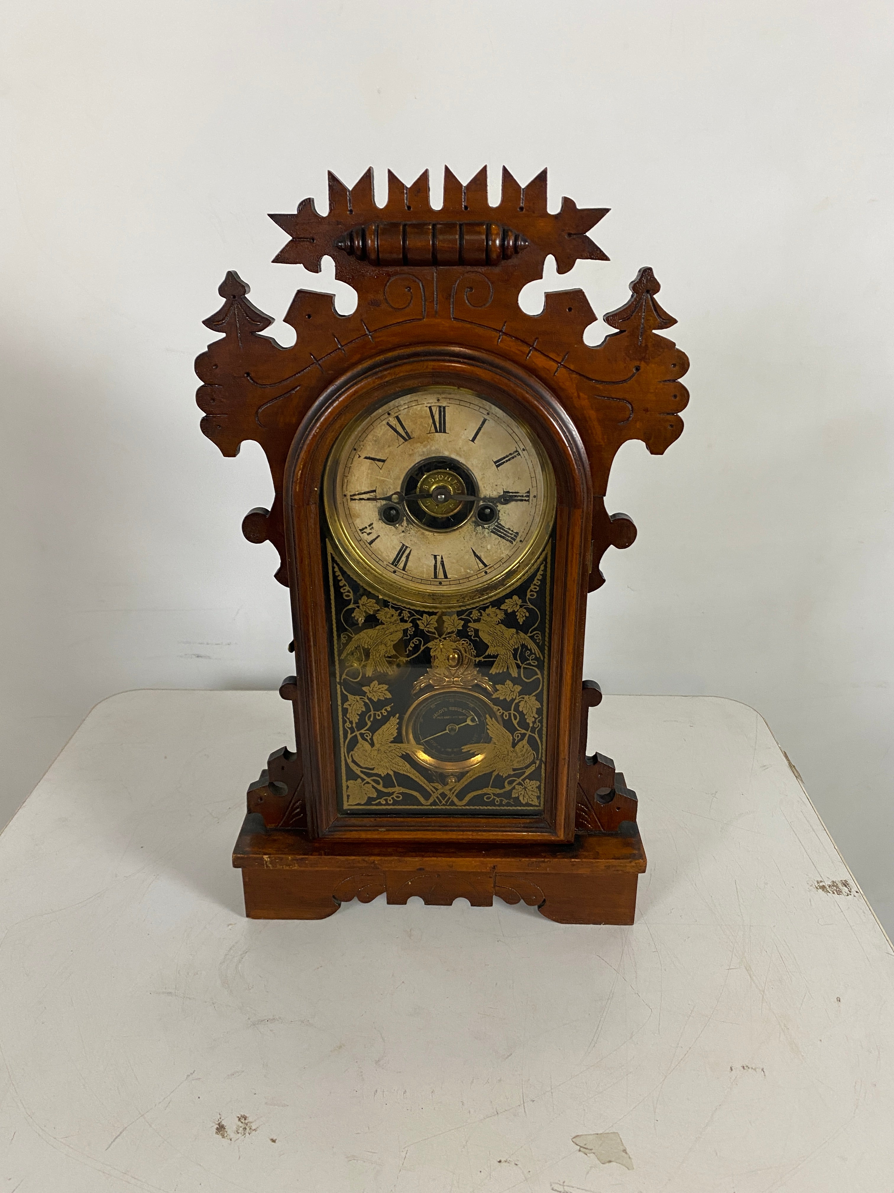 E.N Welch Eastlake "The Dandelion" Shelf Clock
