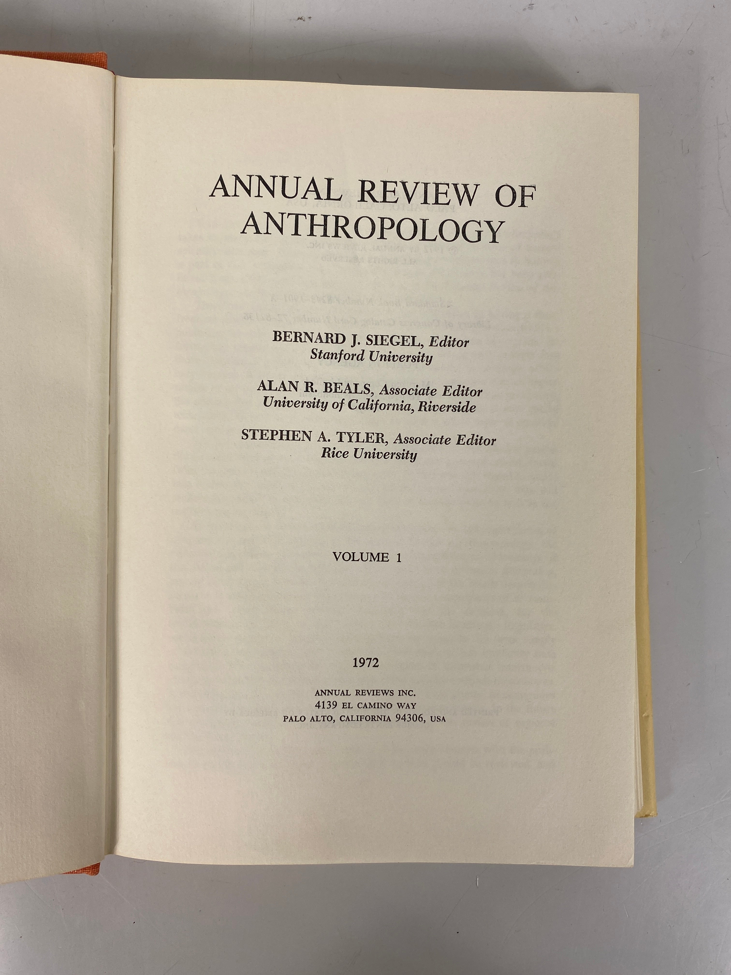 Lot of 2: Notes & Queries on Anthropology/Annual Review of Anthropology 1972