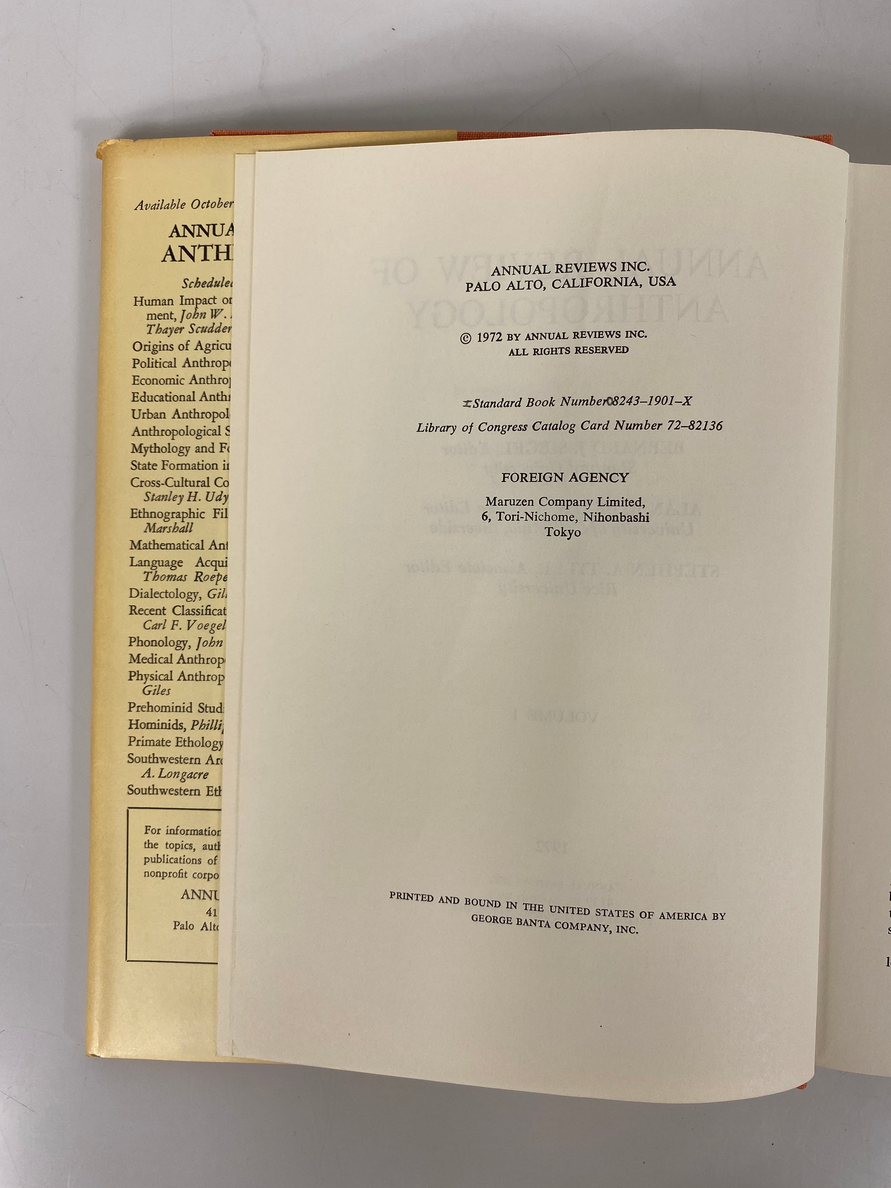 Lot of 2: Notes & Queries on Anthropology/Annual Review of Anthropology 1972