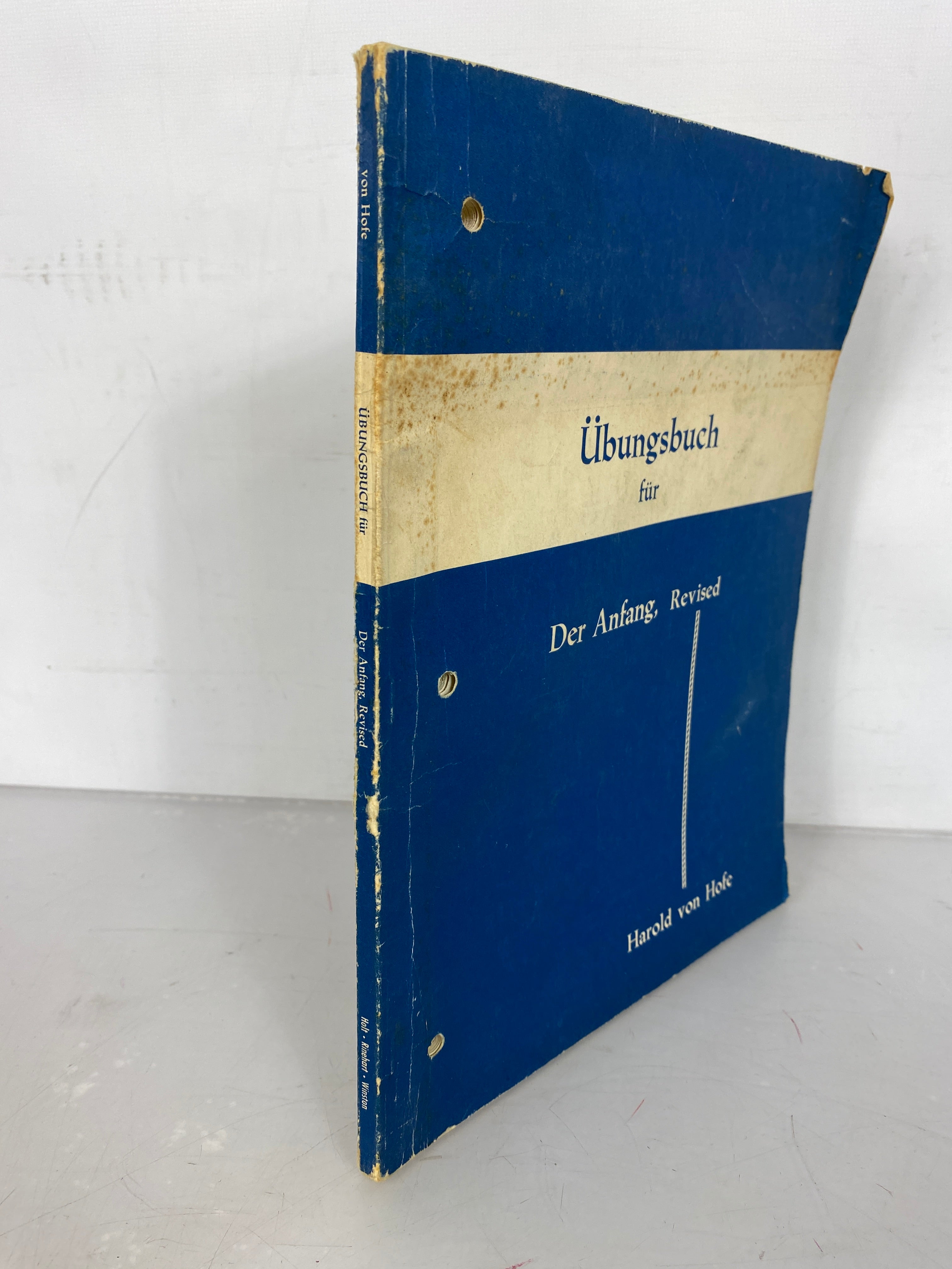 Lot of 3 Harold von Hofe German Language Practice Textbooks 1963-1964 HC SC