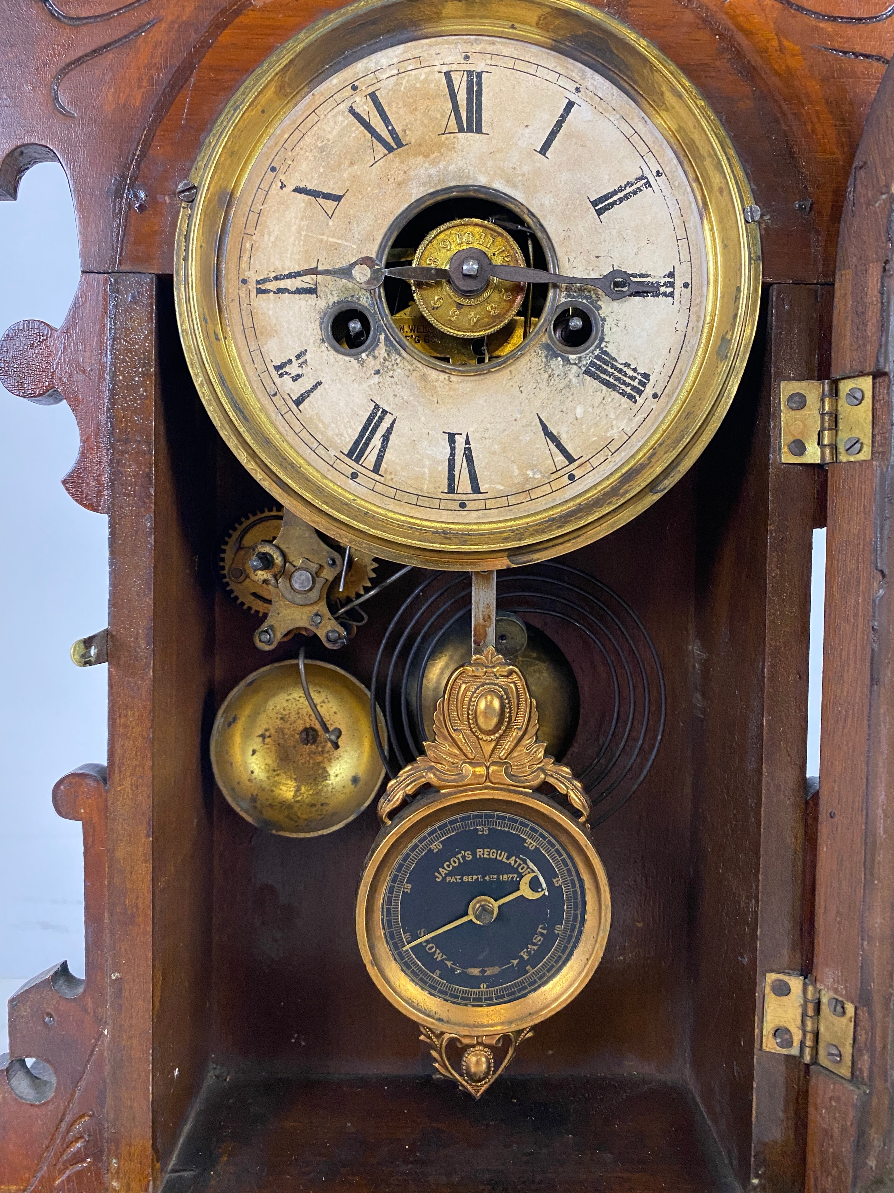 E.N Welch Eastlake "The Dandelion" Shelf Clock