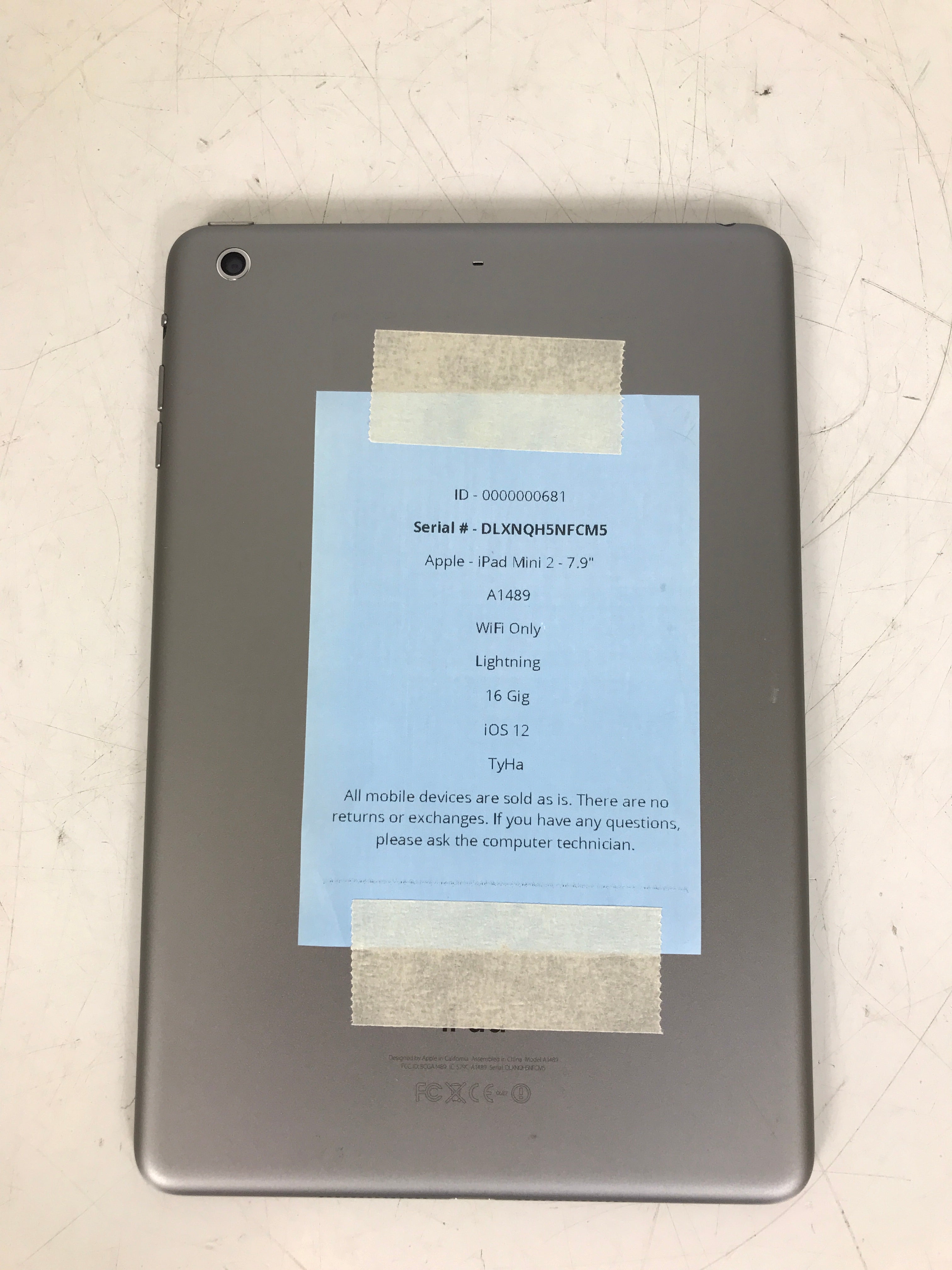 Apple A1489 iPad Mini 2 16GB 7.9