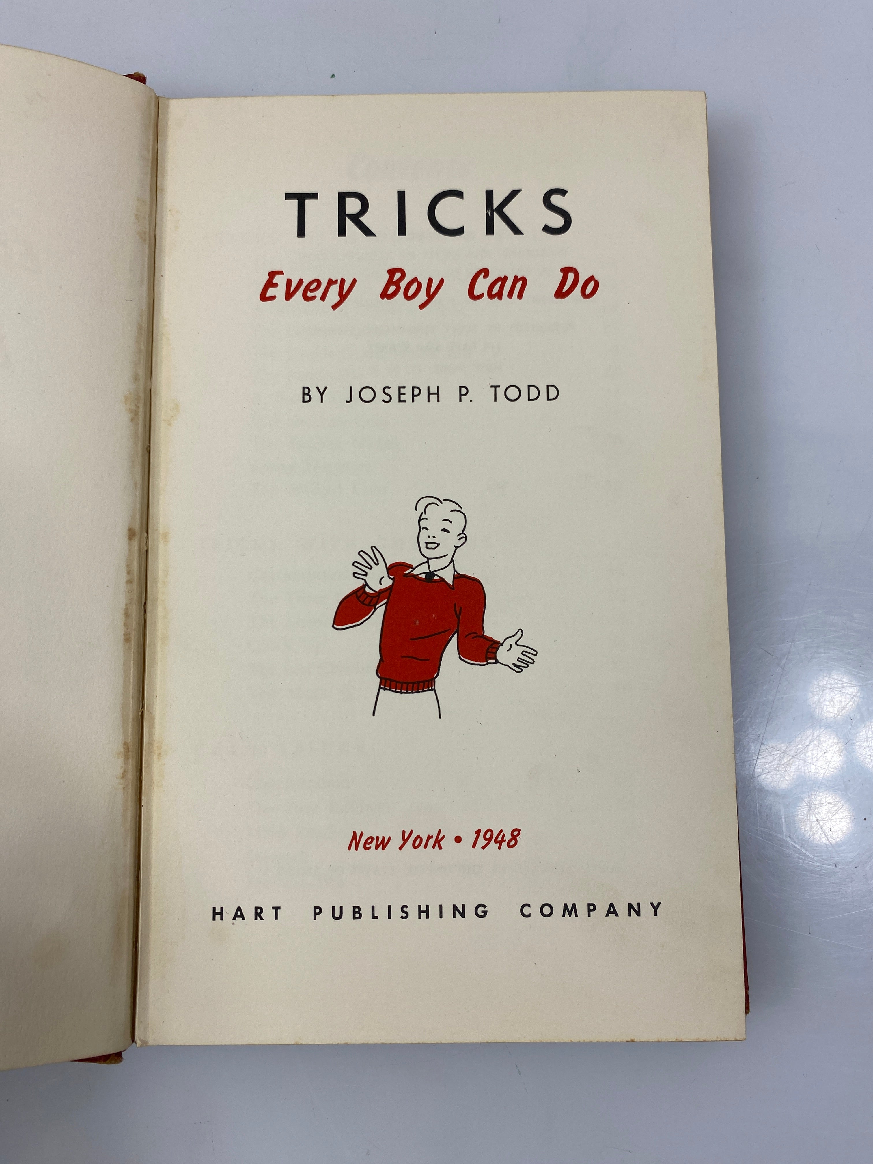 Tricks Every Boy Can Do by Joseph Todd 1948 HC