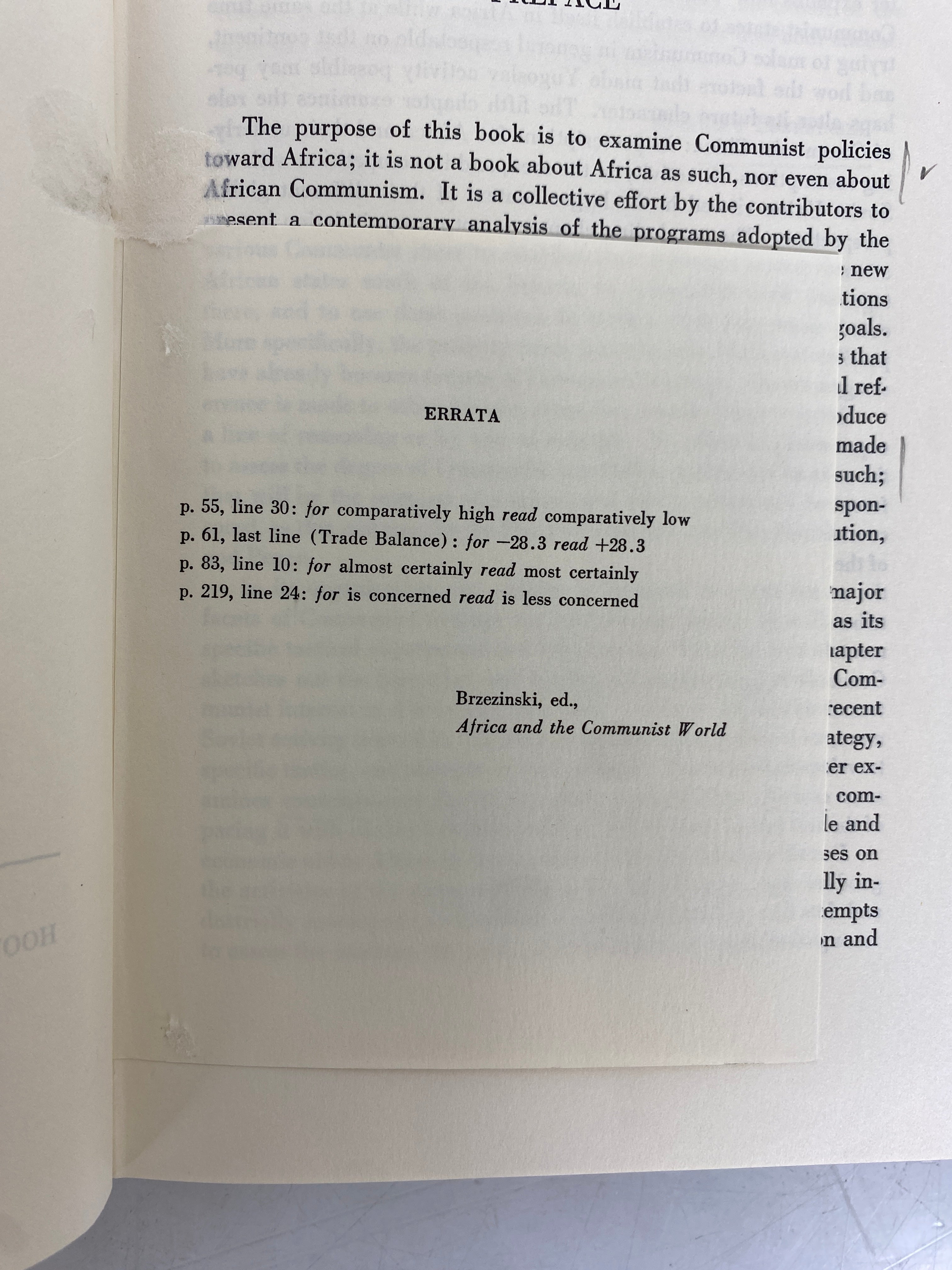 2 Vols: Africa & the Communist World/Political Parties in Tropical Africa Ex-Library