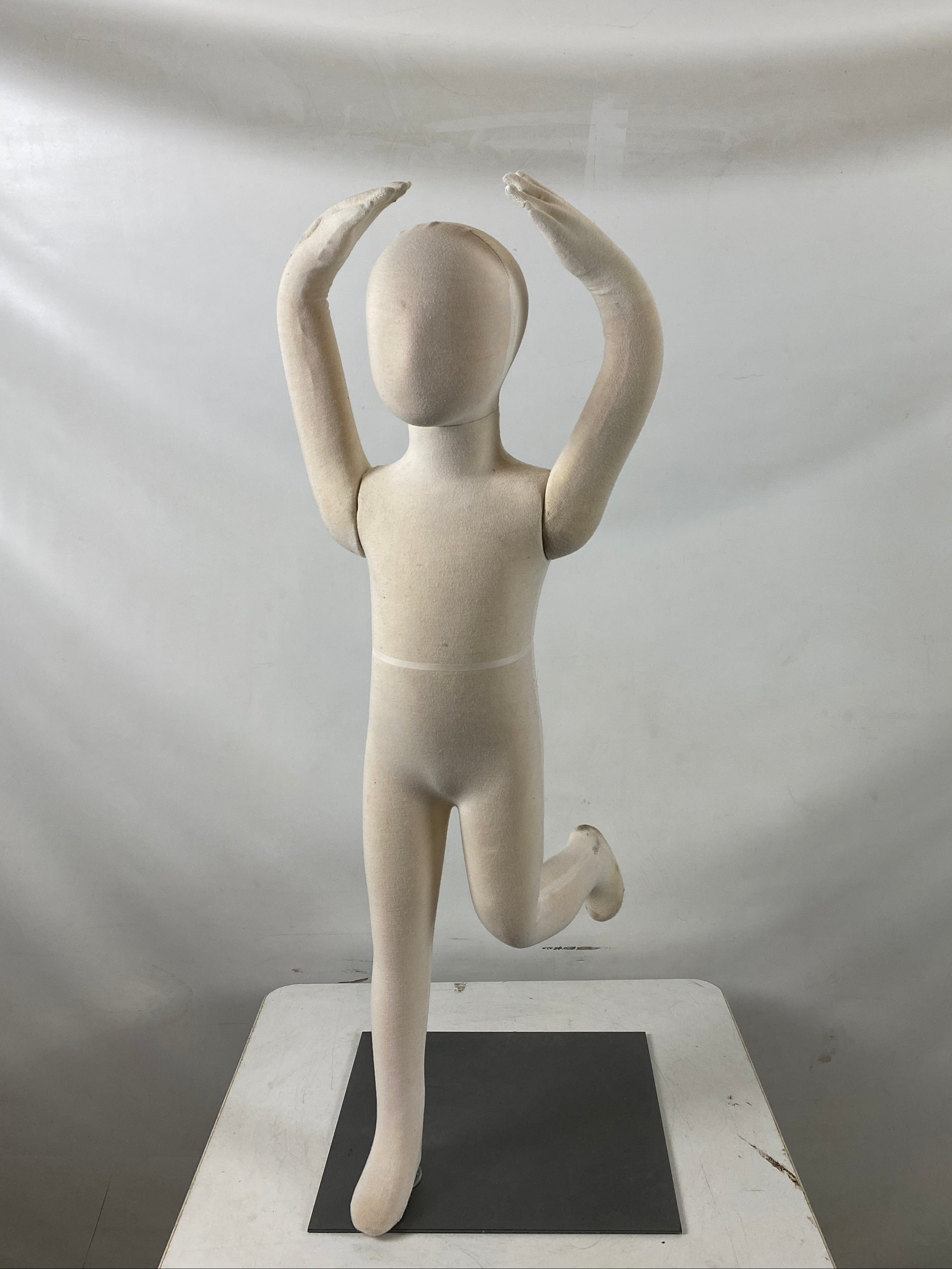 Full Body Child Silk Covered Foam Posable Mannequin