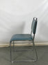 Blue Armless Leather Chair