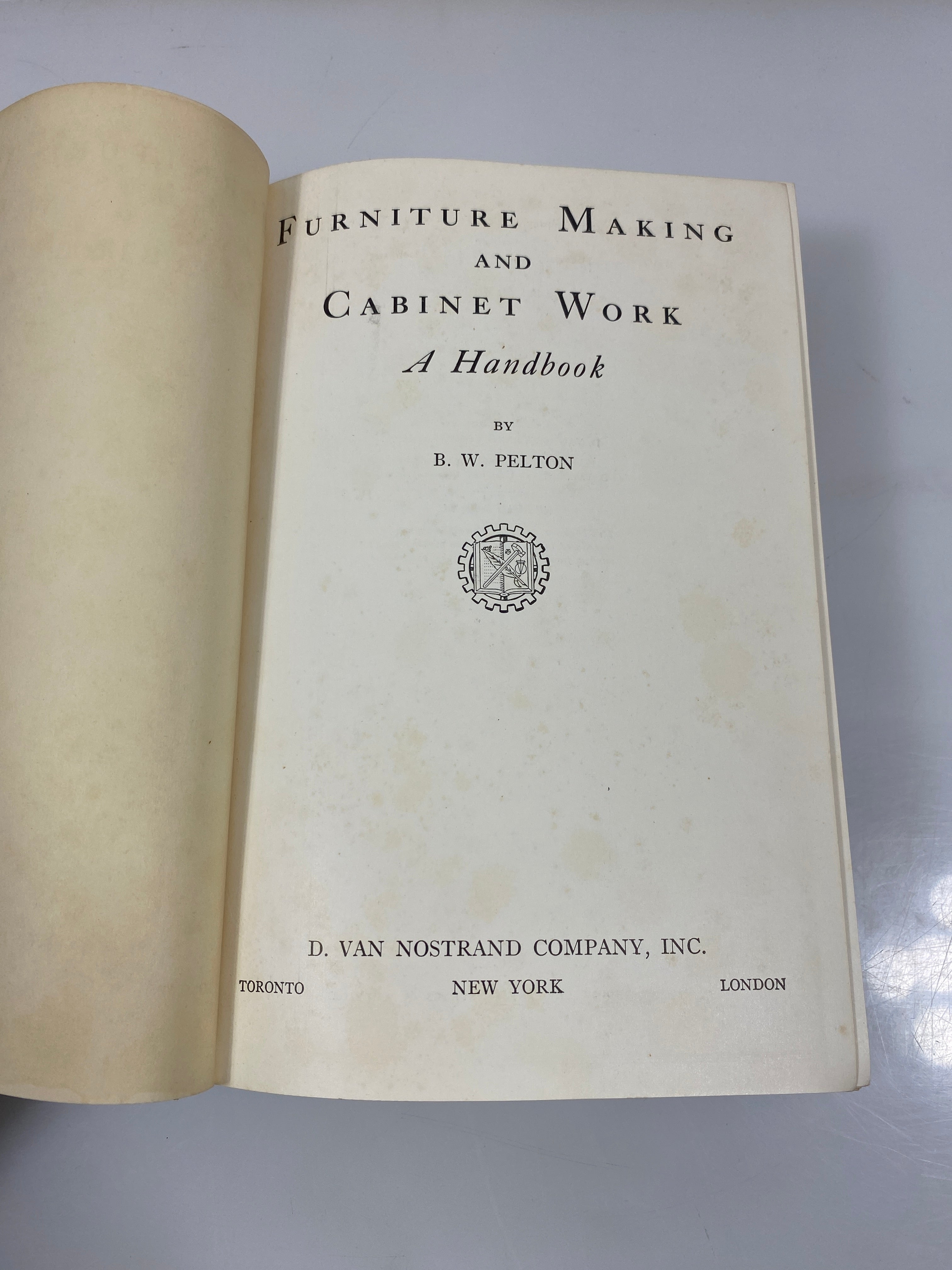 Furniture Making and Cabinet Work by Pelton 1949 HC