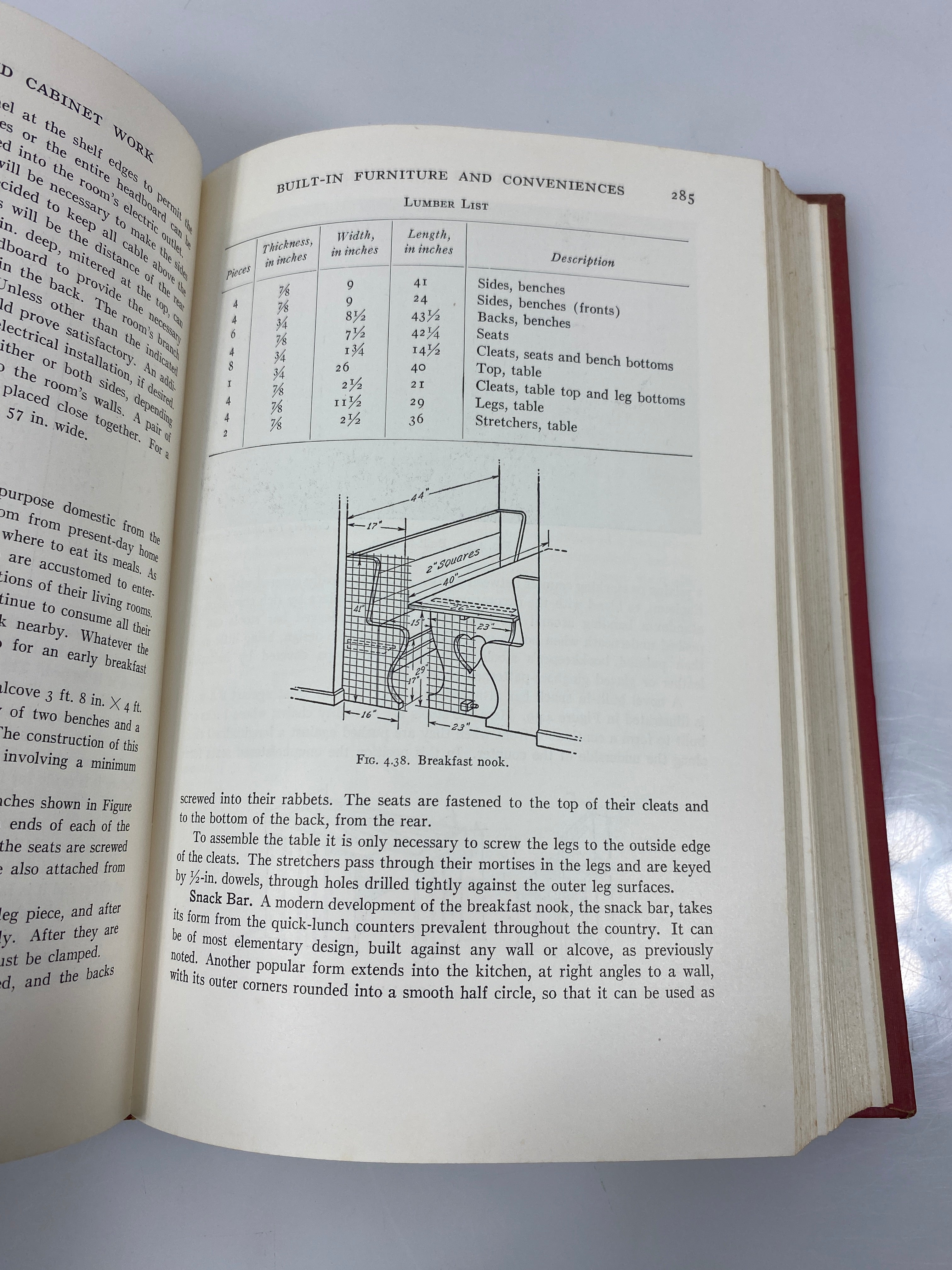 Furniture Making and Cabinet Work by Pelton 1949 HC