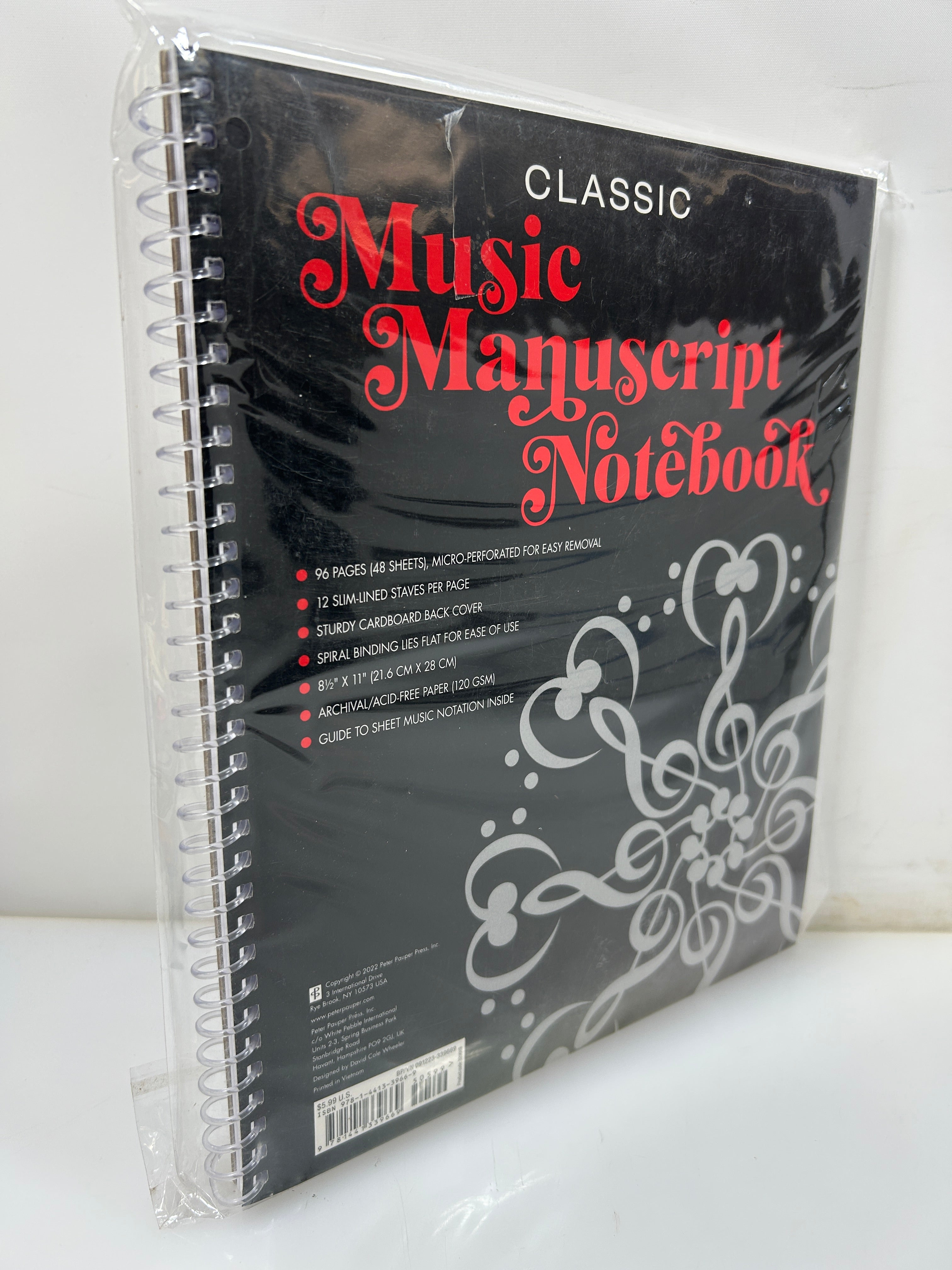 Music Manuscript Notebook by Peter Pauper Press
