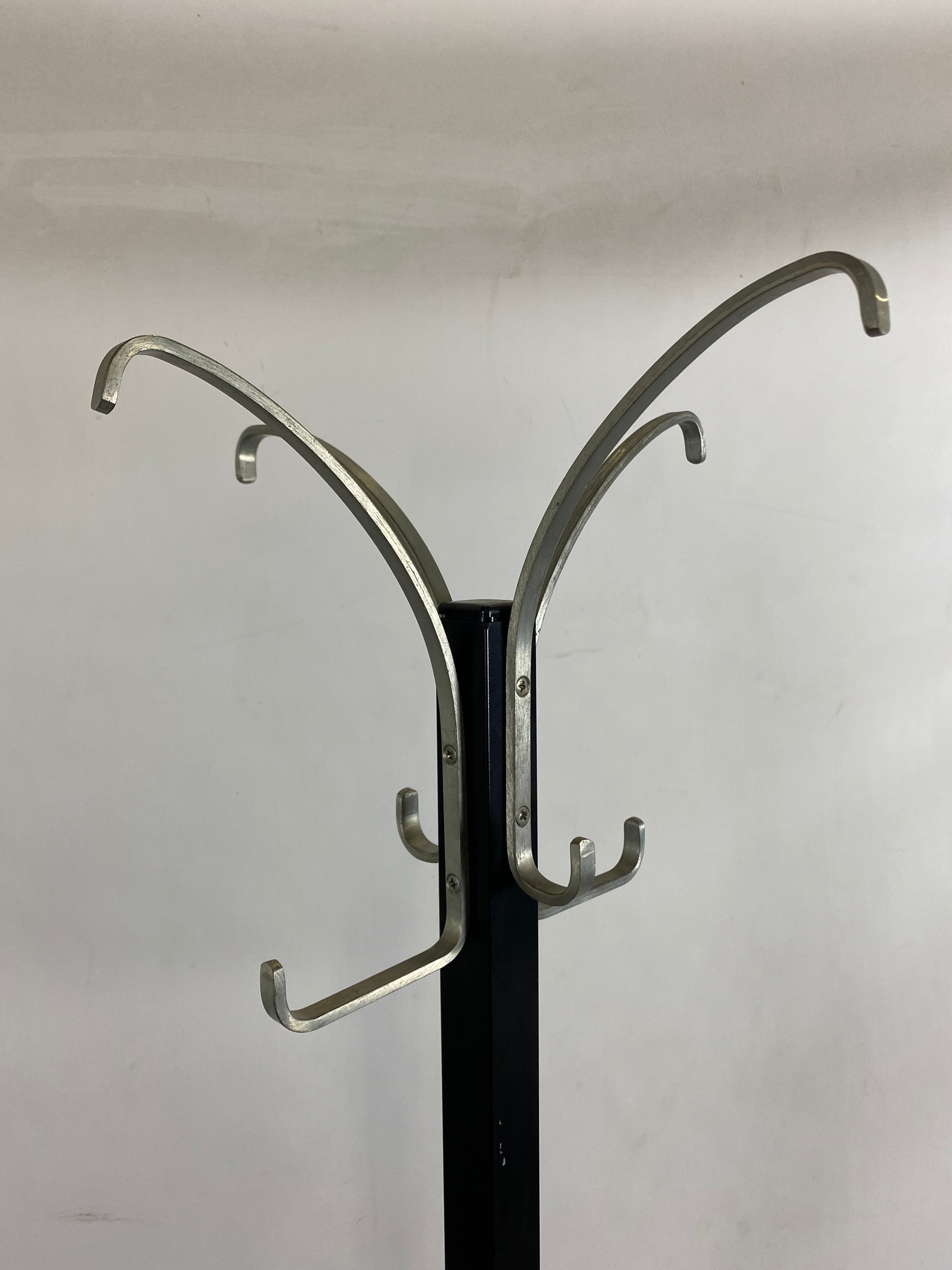 Black and Silver Metal Coat Rack