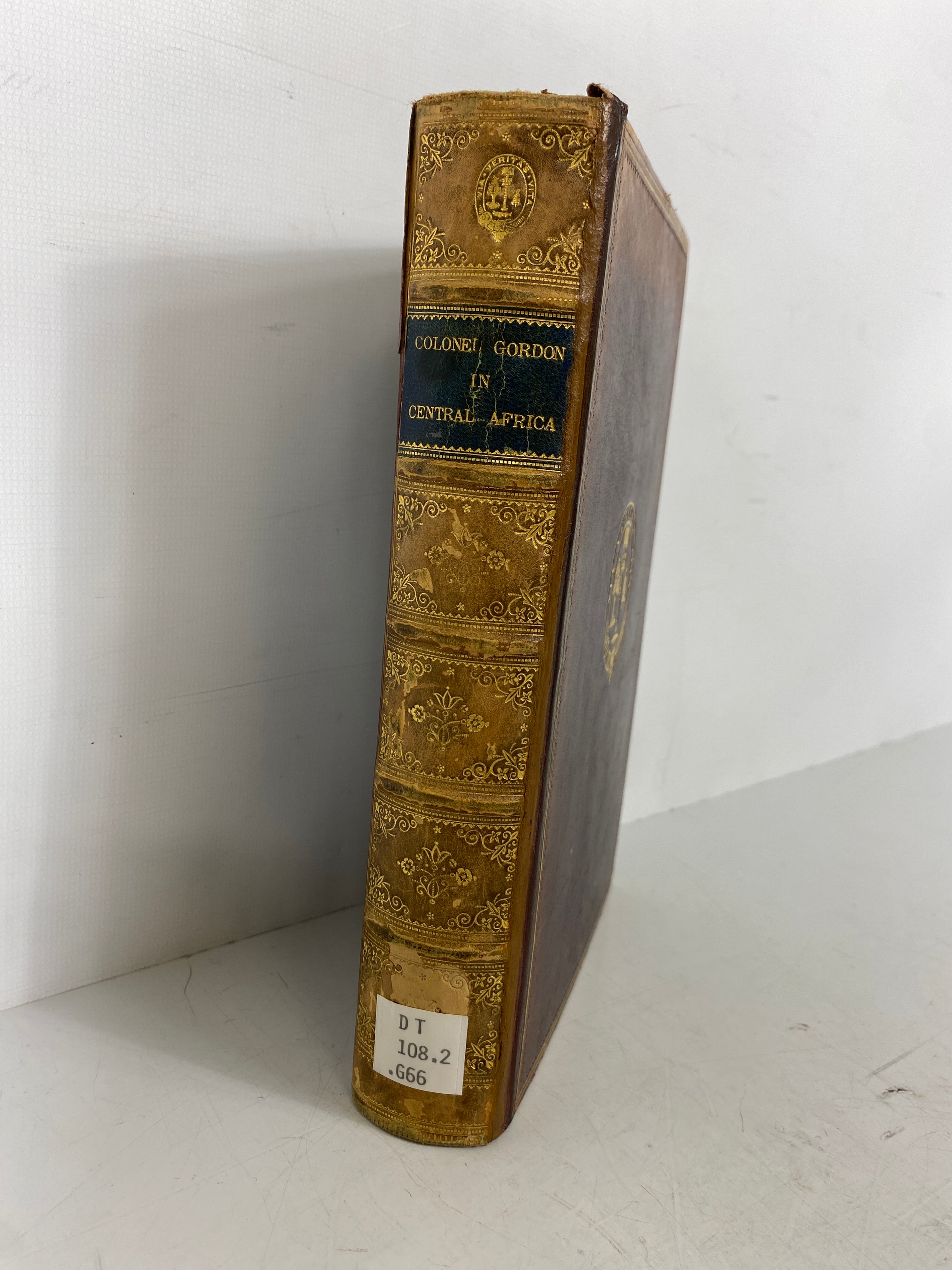 Colonel Gordon in Central Africa G.B. Hill 1881 Antique Leather Ex-Library