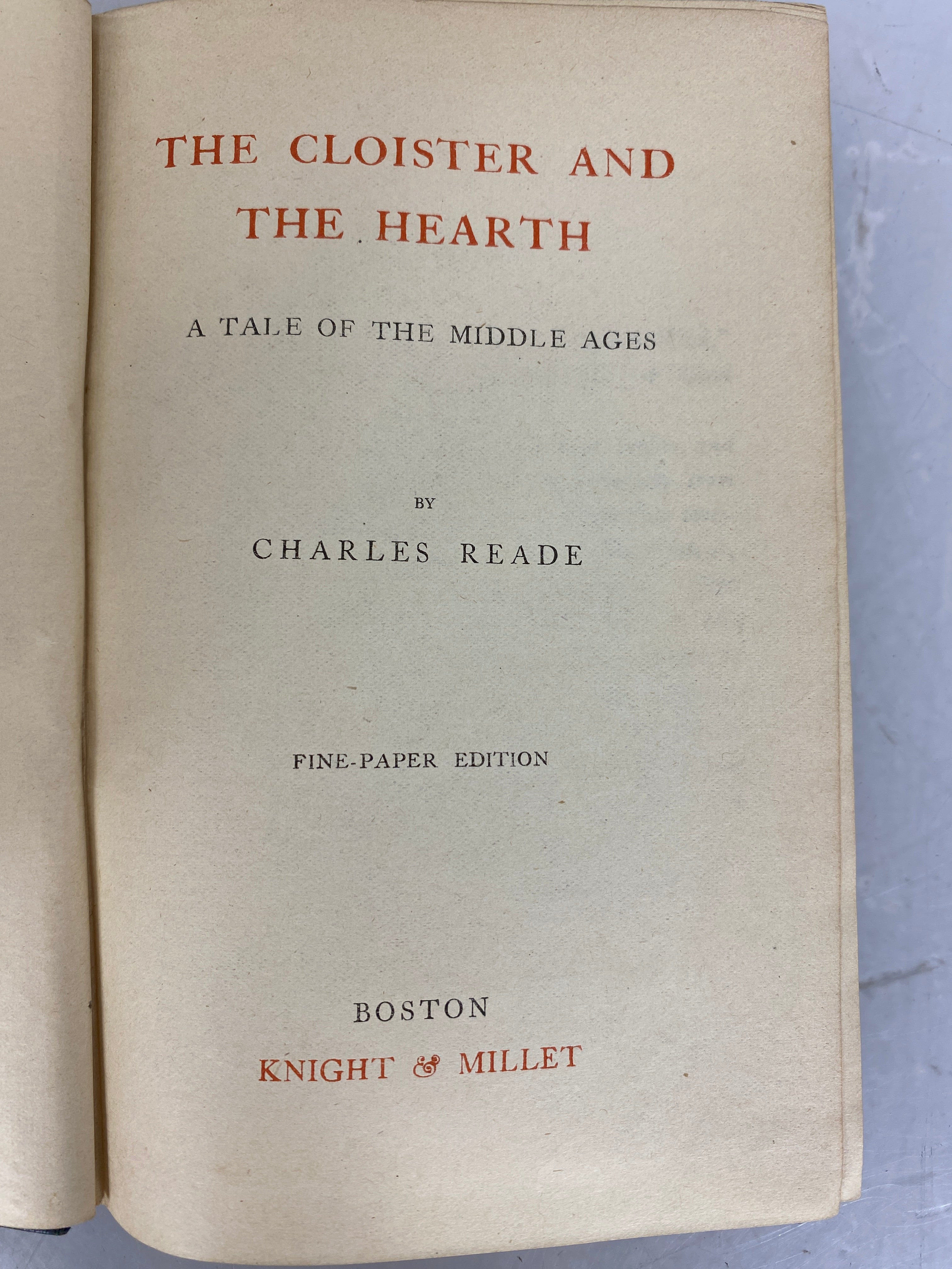 The Cloister and the Hearth by Charles Reade HC