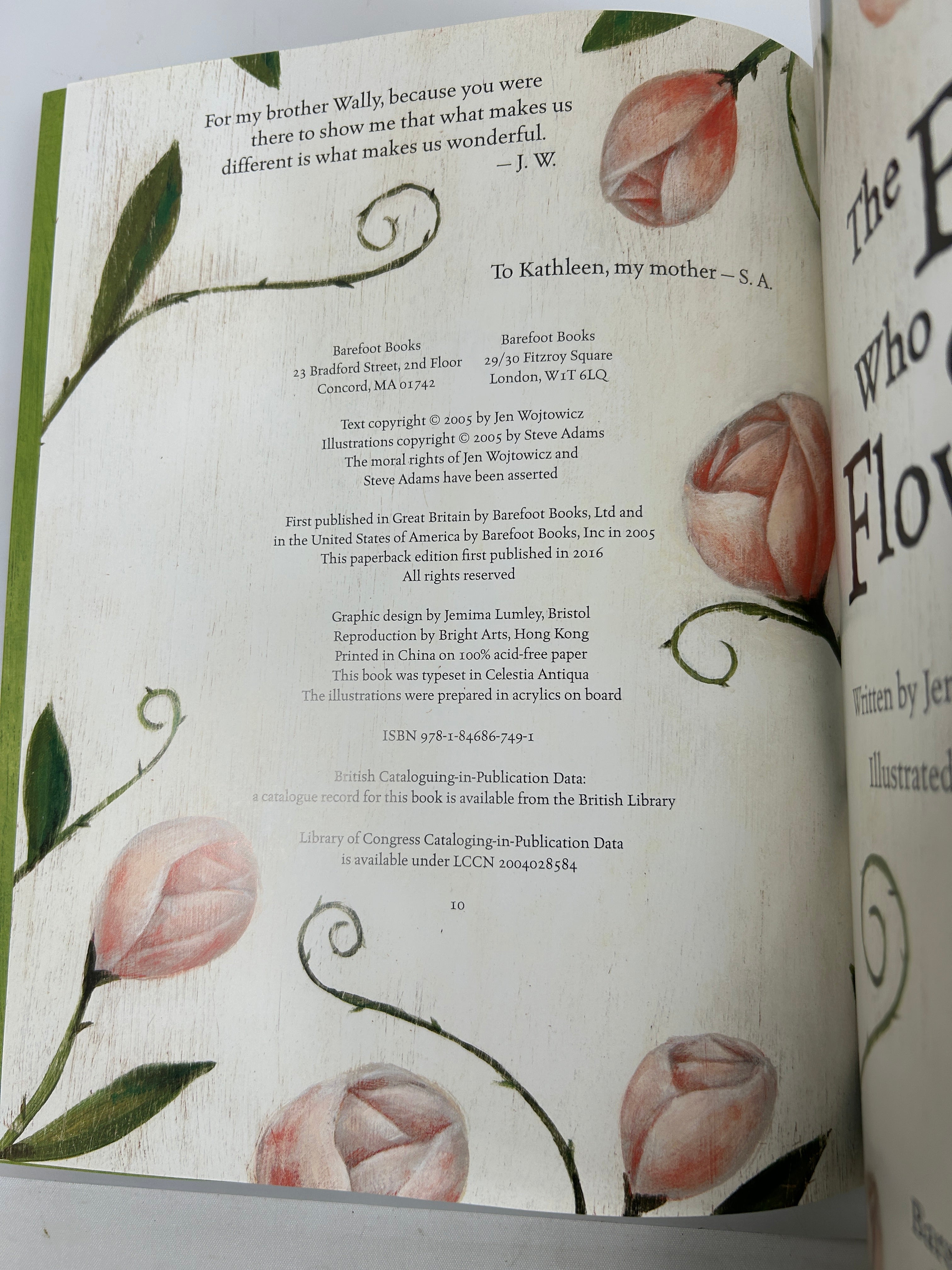 The Boy Who Grew Flowers by Jen Wojtowicz and Steve Adams