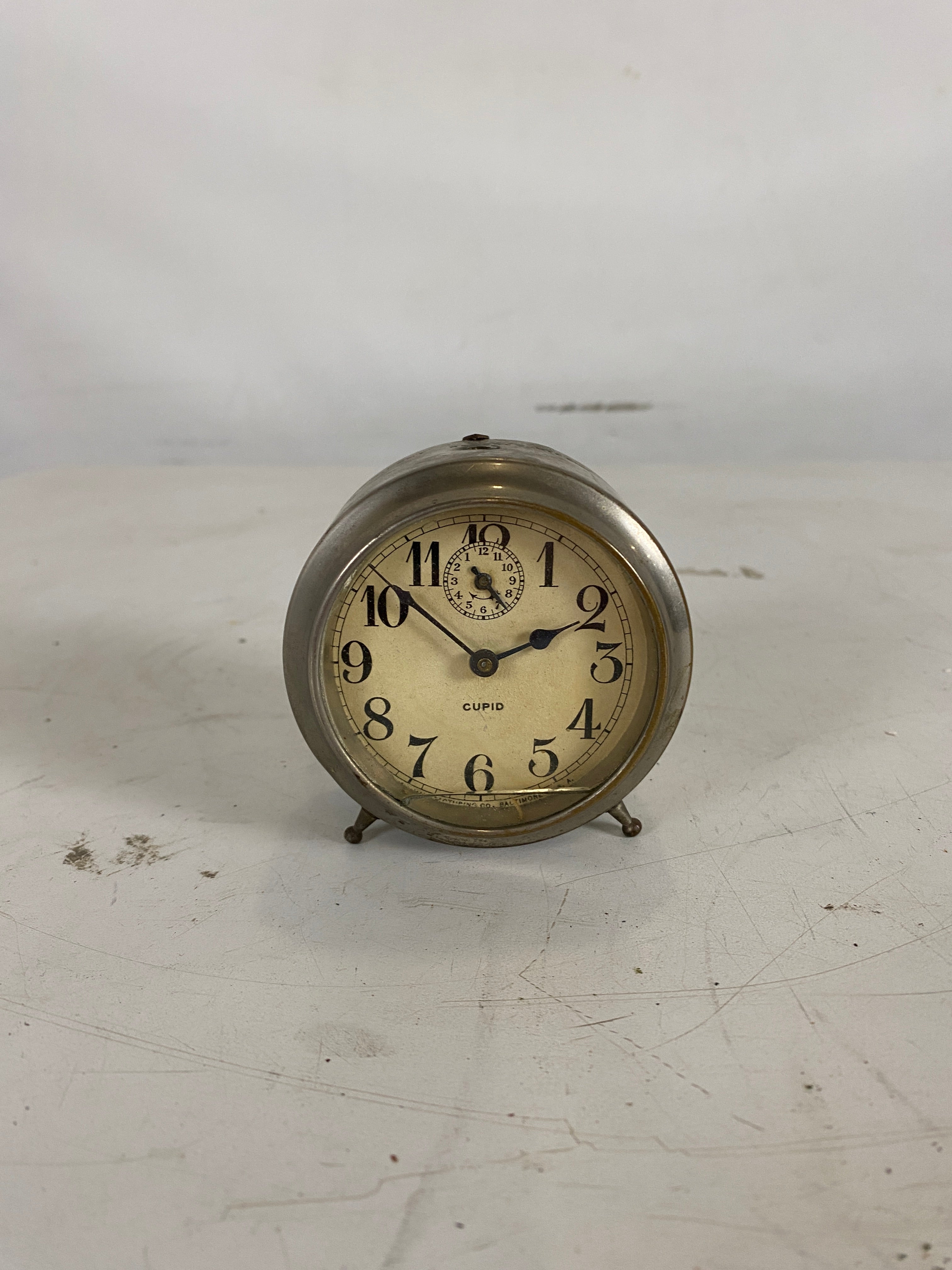 Antique Mini "Cupid" Alarm Clock