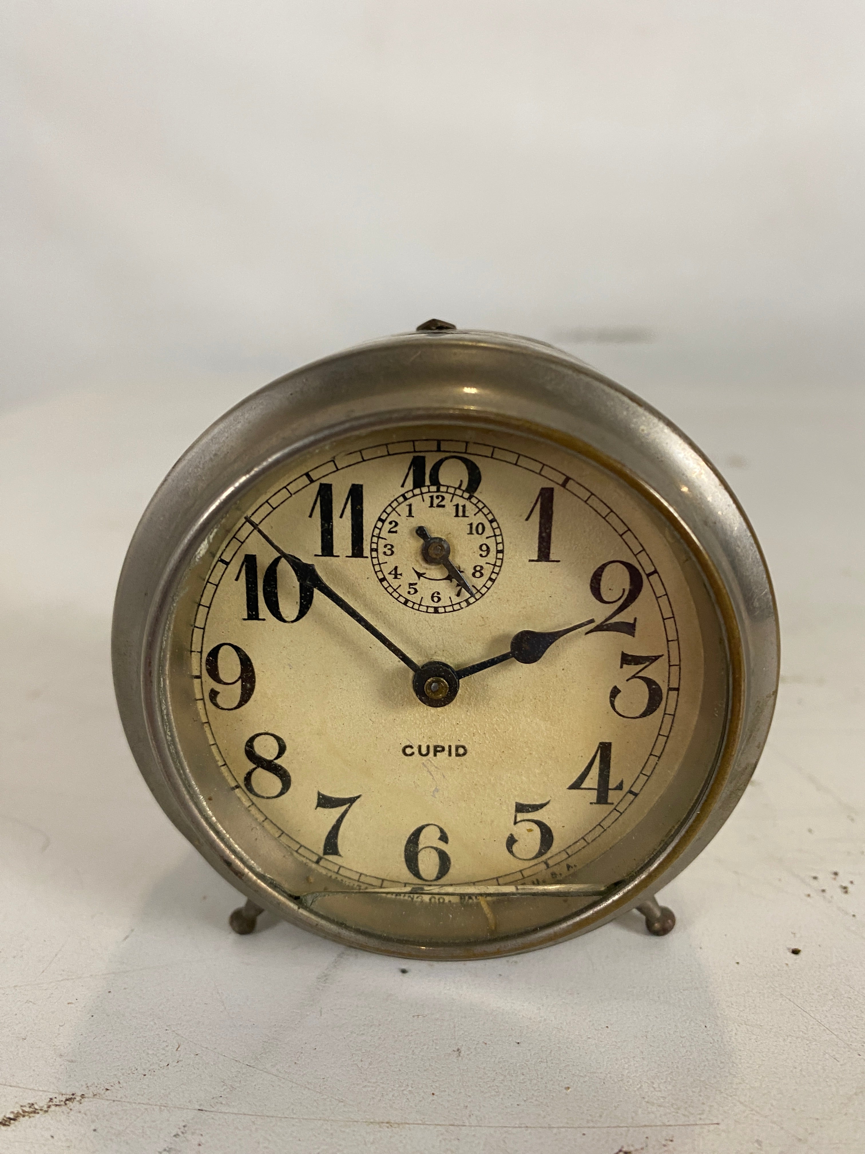 Antique Mini "Cupid" Alarm Clock