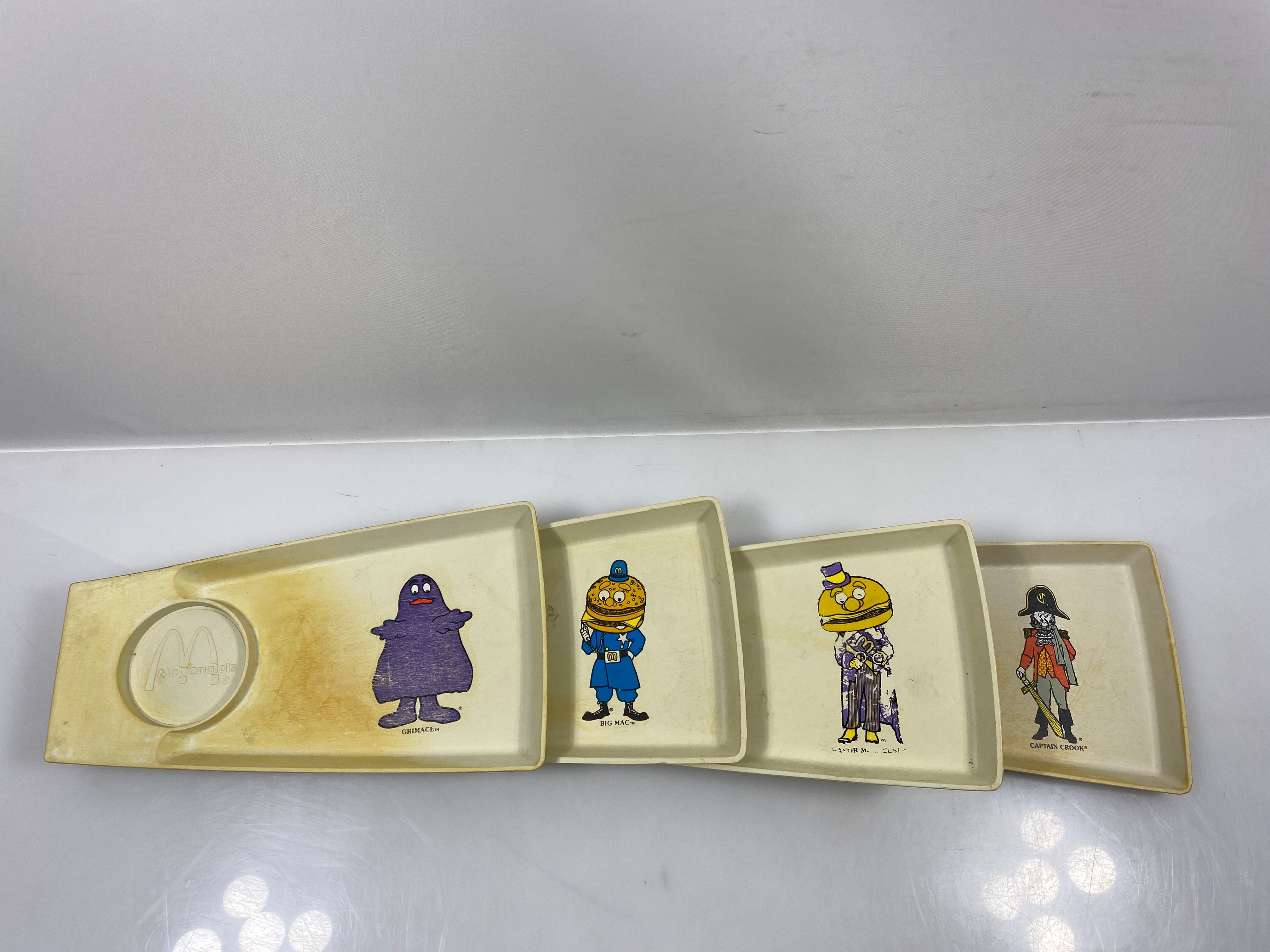 Vintage 1970's McDonald's Happy Meal Tray Lot of 4