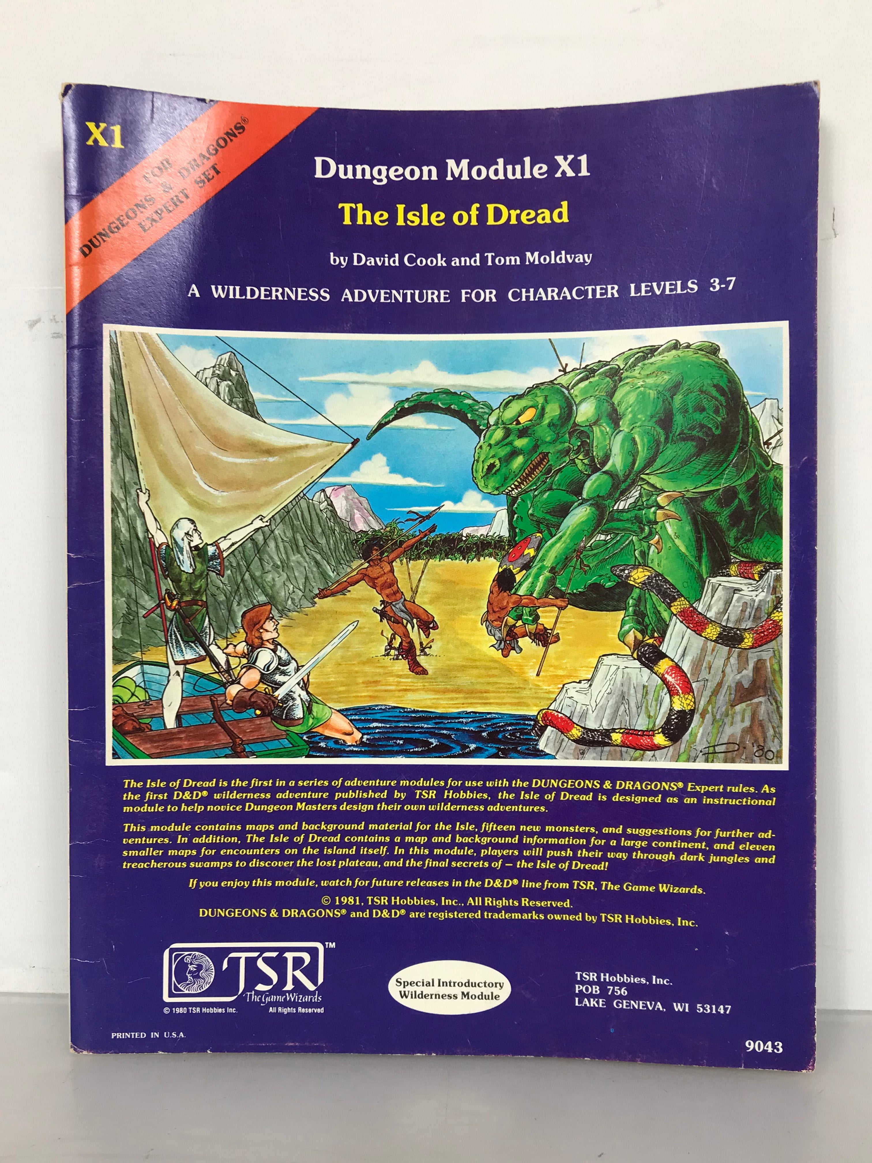 Dungeons & Dragons The Isle of Dread Module X1 1981