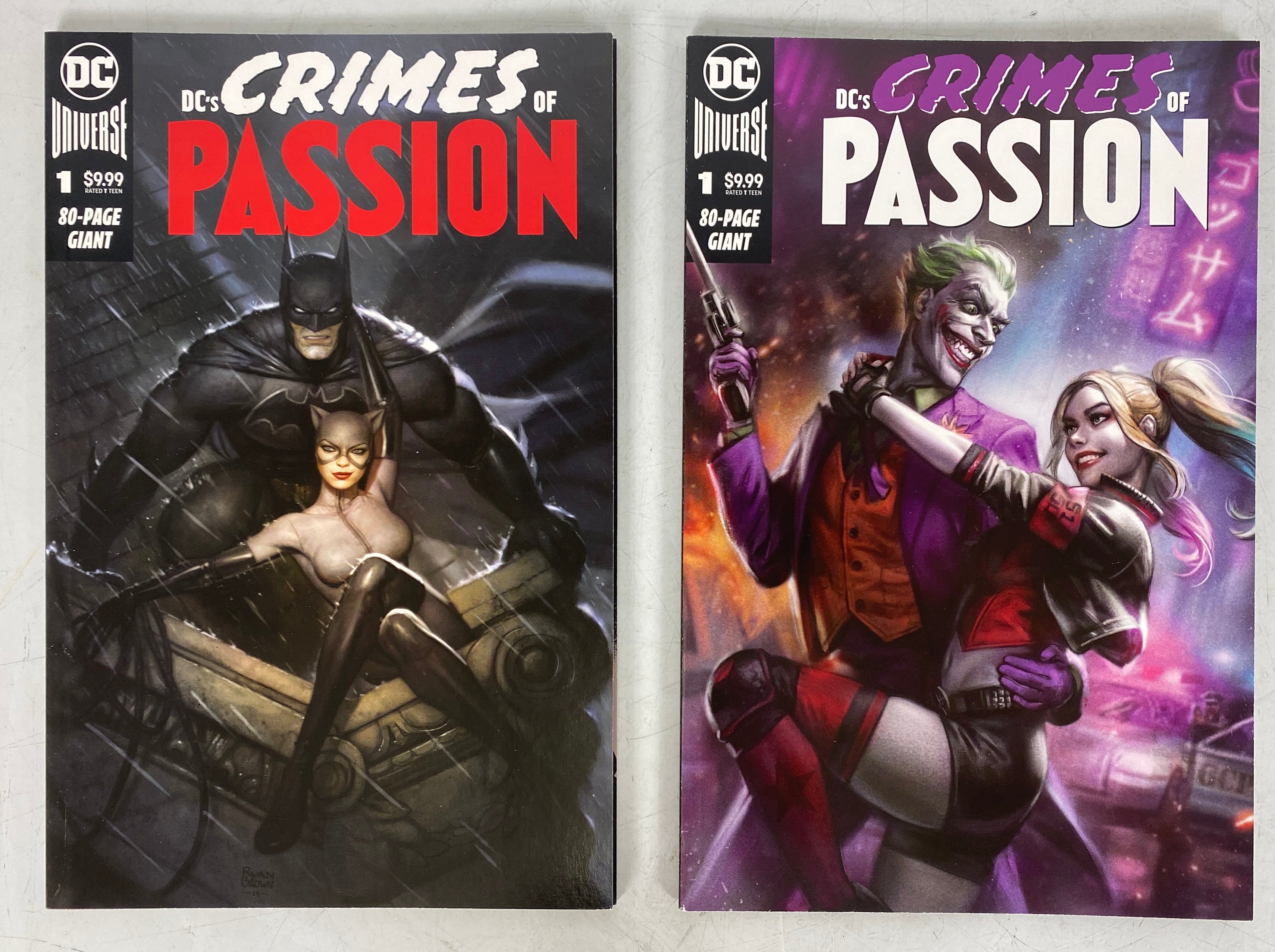 Lot of 2 DC's Crimes of Passion #1 Variant Covers (2020)