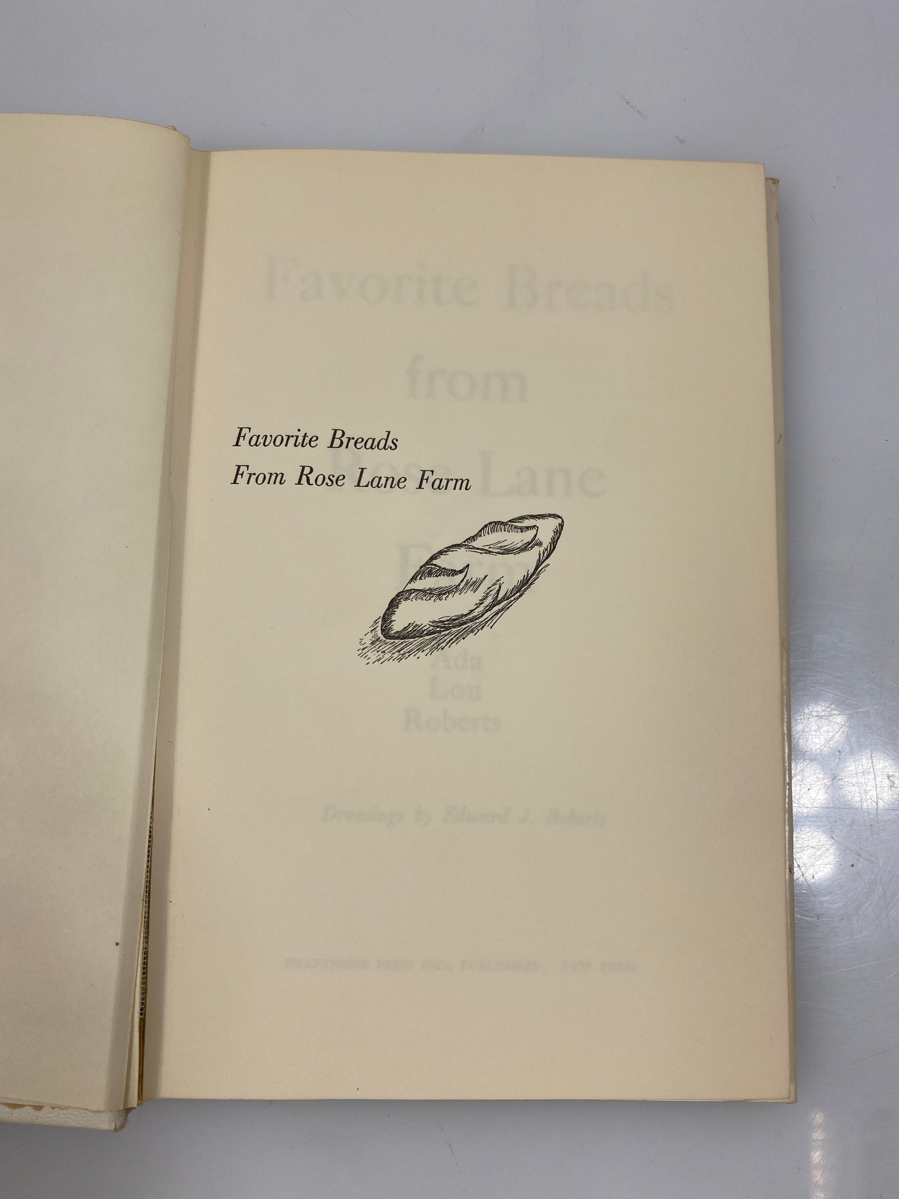 Favorite Breads from Rose Lane Farm by Roberts 1960 HCDJ