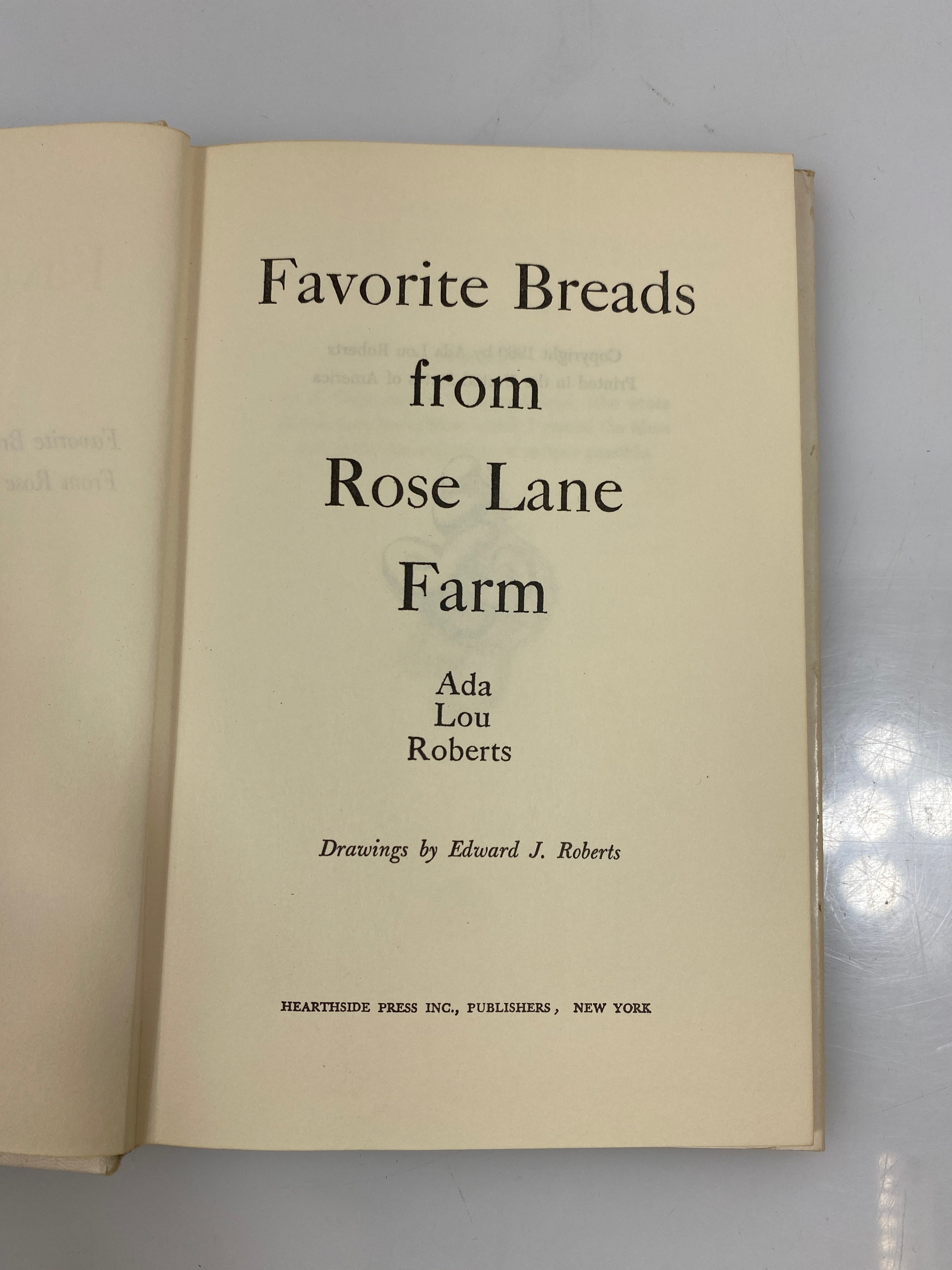Favorite Breads from Rose Lane Farm by Roberts 1960 HCDJ