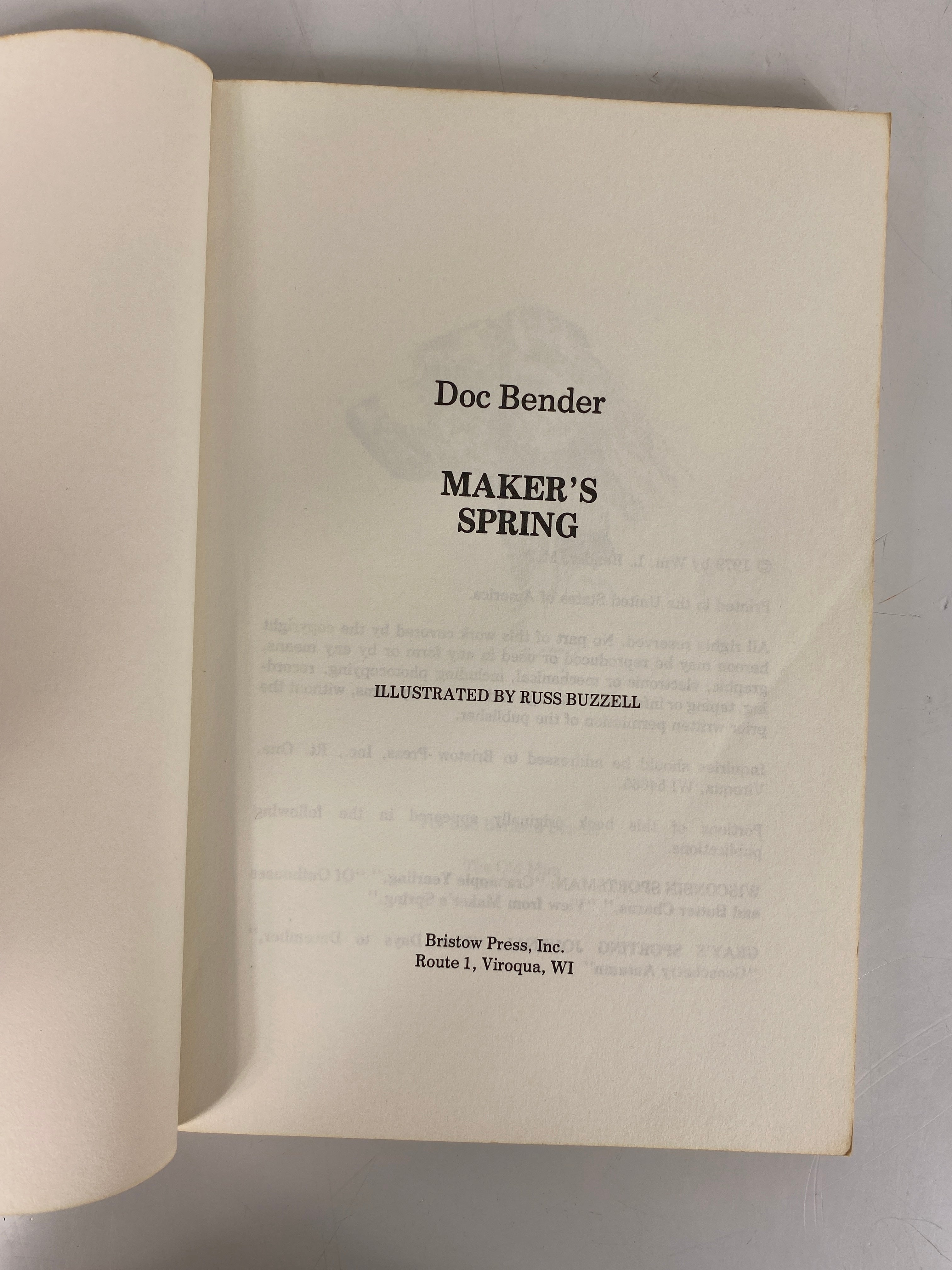 Maker's Spring by Doc Bender 1979 Vintage SC