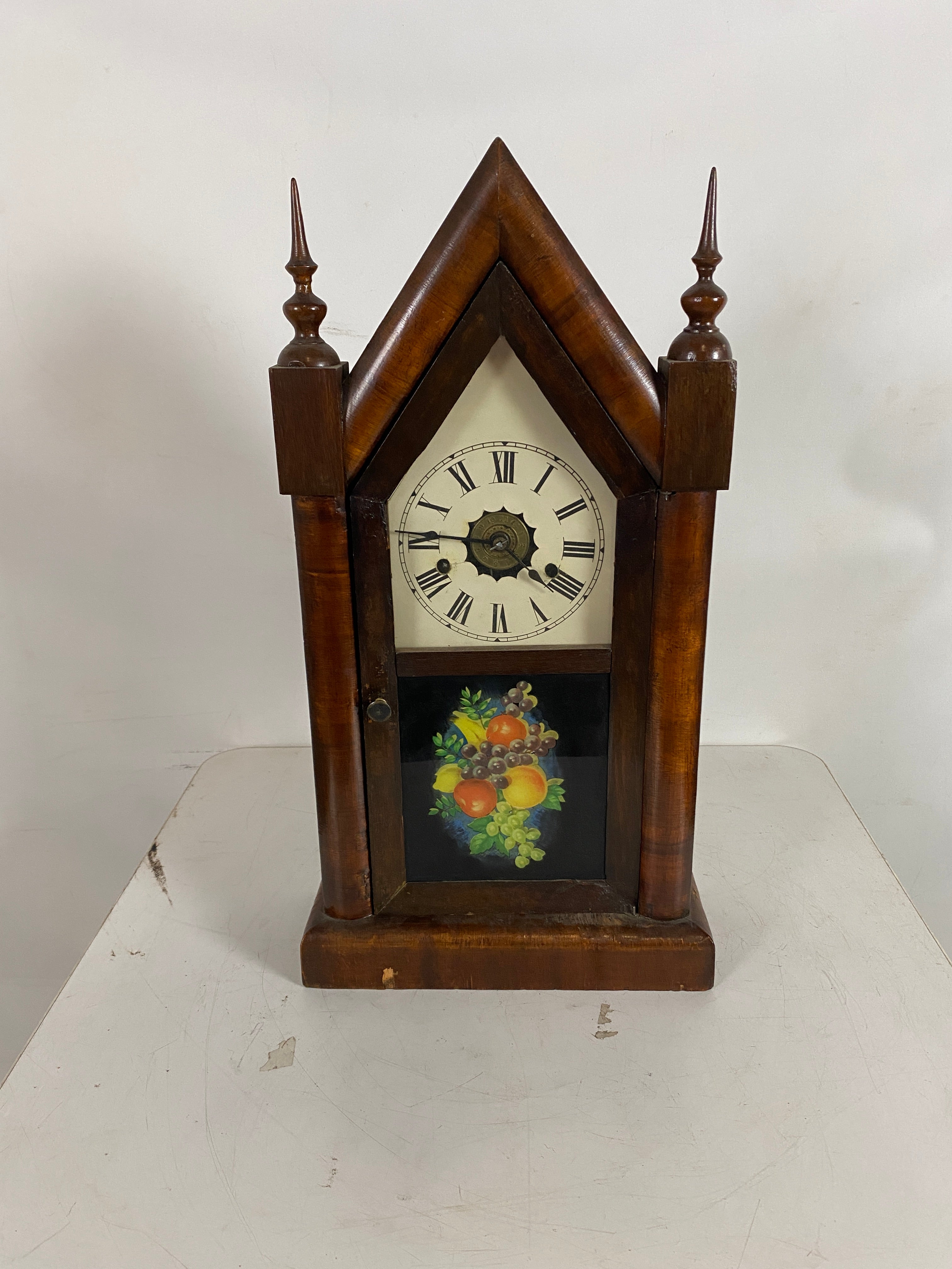 New Haven Clock Co. Gothic Steeple Clock