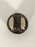 Antique Glossy Brown Ceramic Insulator with White Top