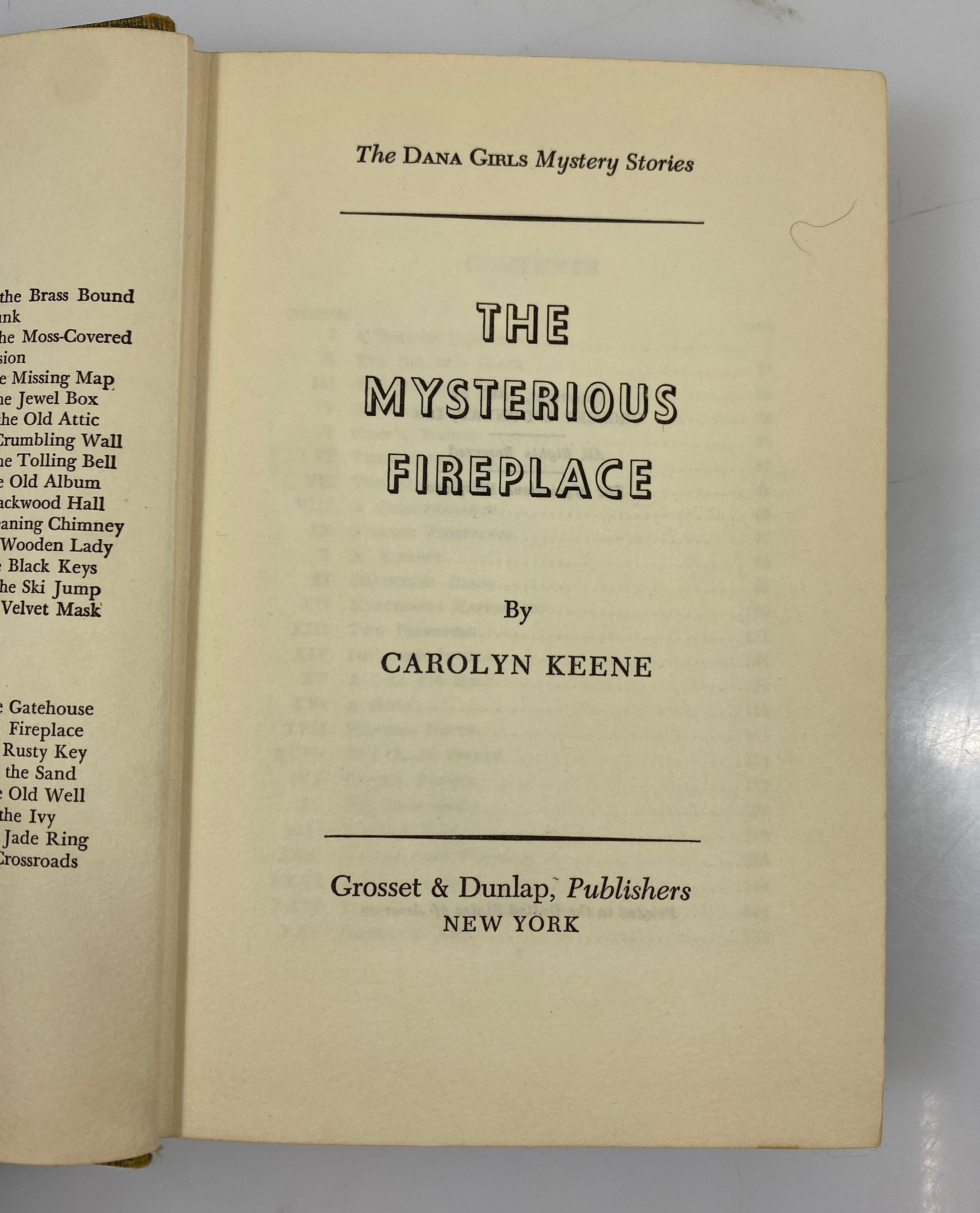 The Mysterious Fireplace by Carolyn Keene 1941 HC