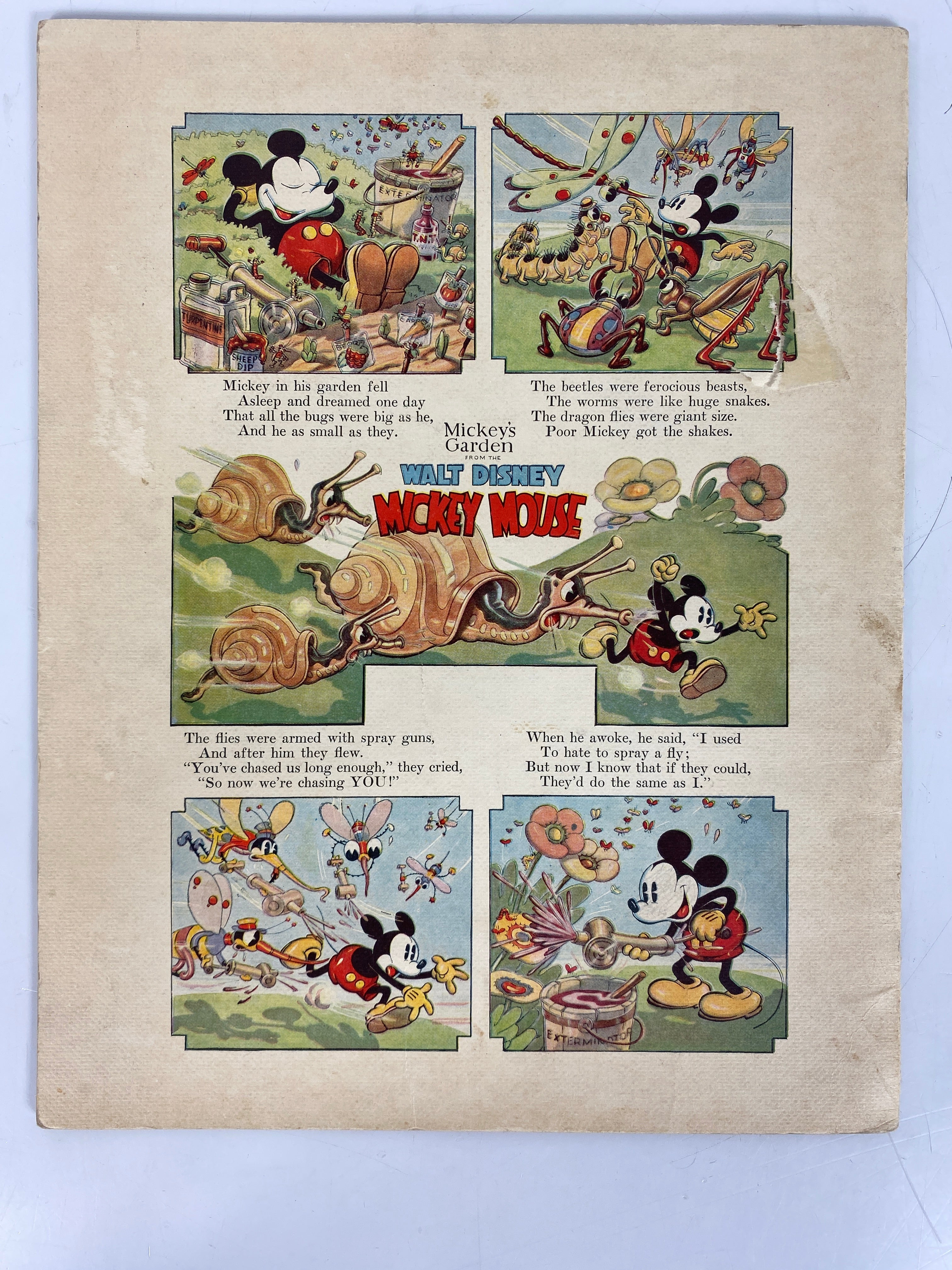 Walt Disney's Mickey Mouse Linen-Like Finish 1937